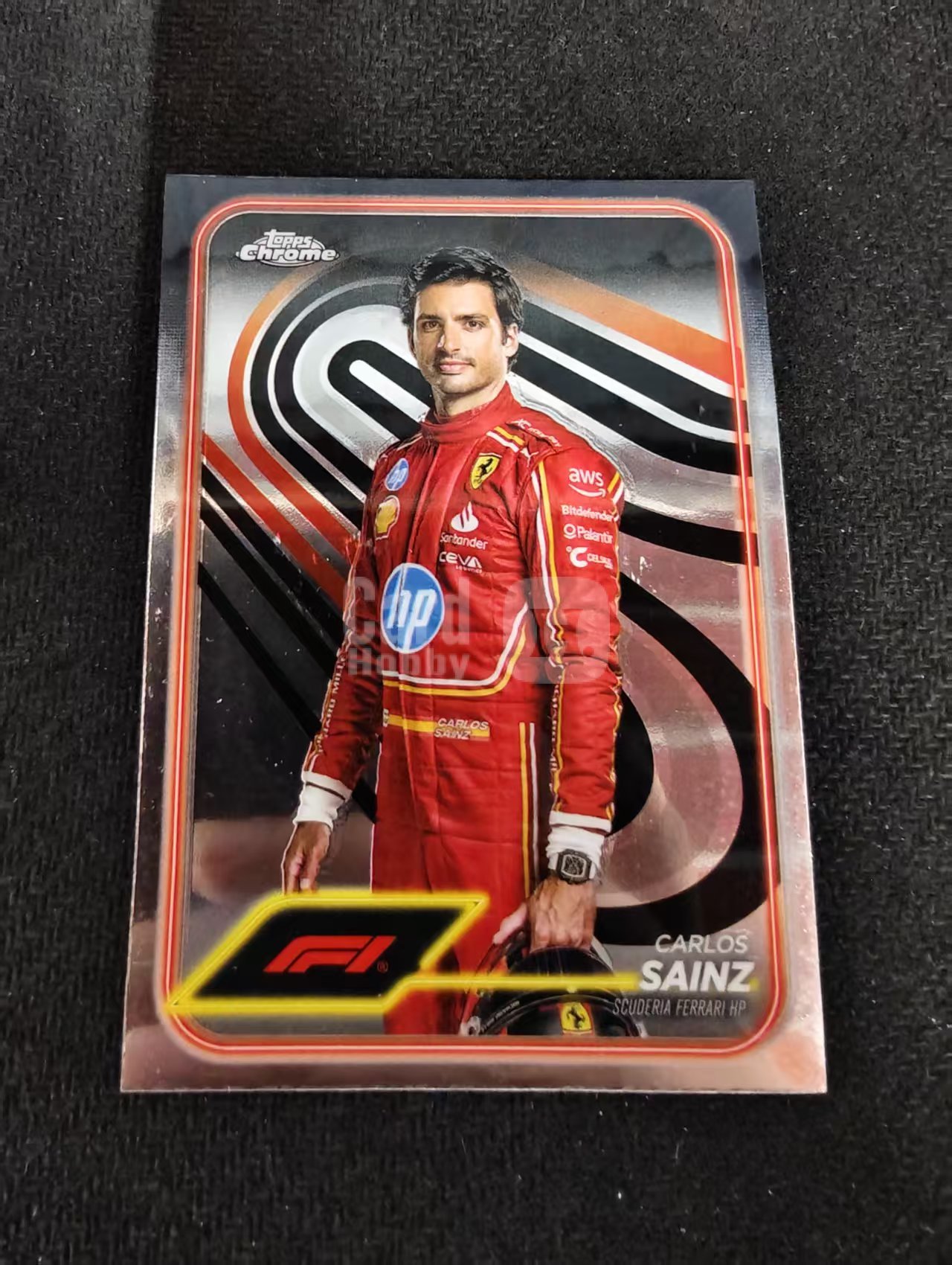 2024 Topps Chrome Carlos Sainz 卡洛斯 赛恩斯 法拉利车队 F1 划痕 边角瑕疵 #4
