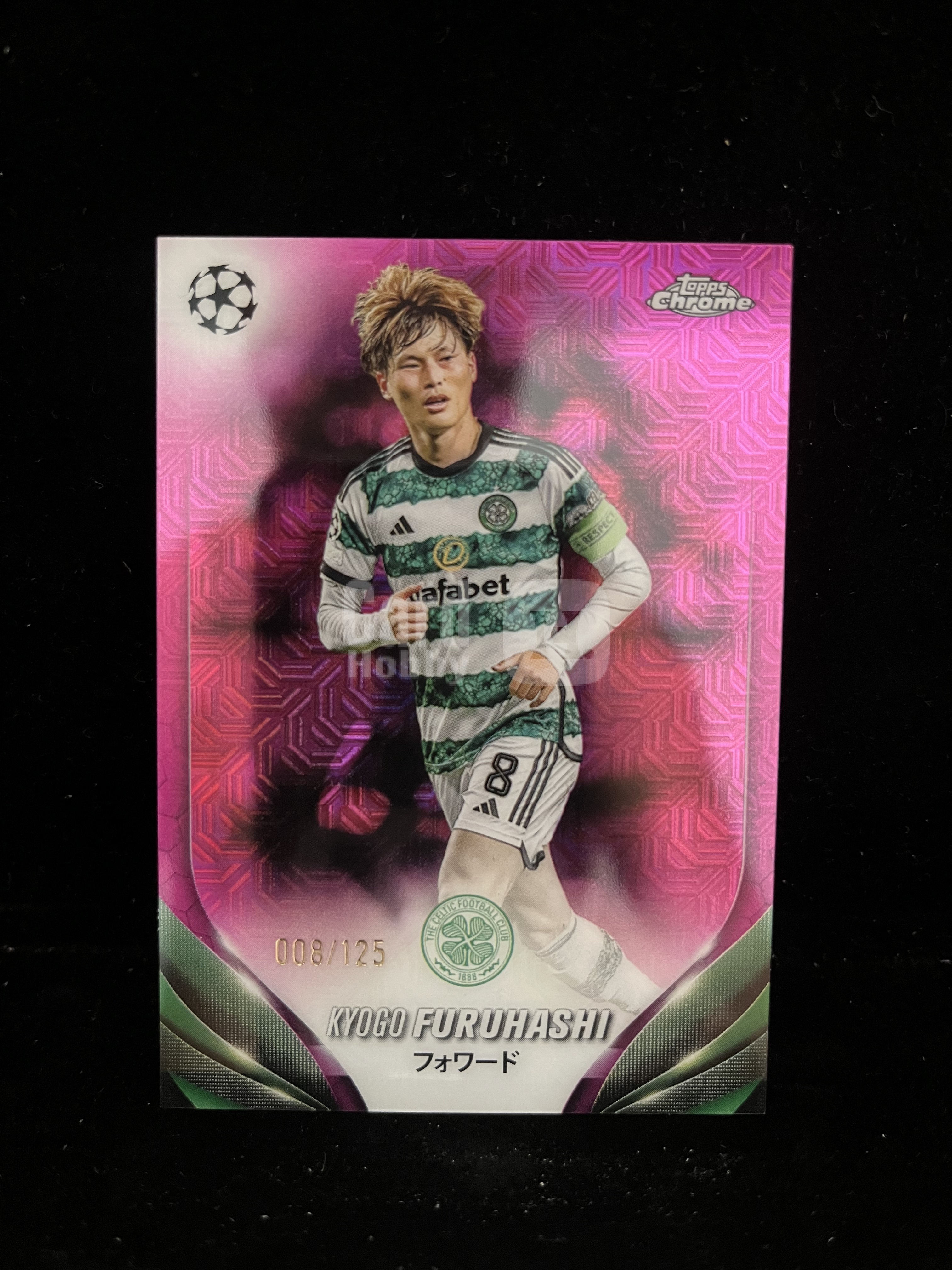 免费代拍 2024 Topps Chrome 欧冠 古桥亨梧 Kyogo Furuhashi 008/125编 粉折 卡品如图#B094
