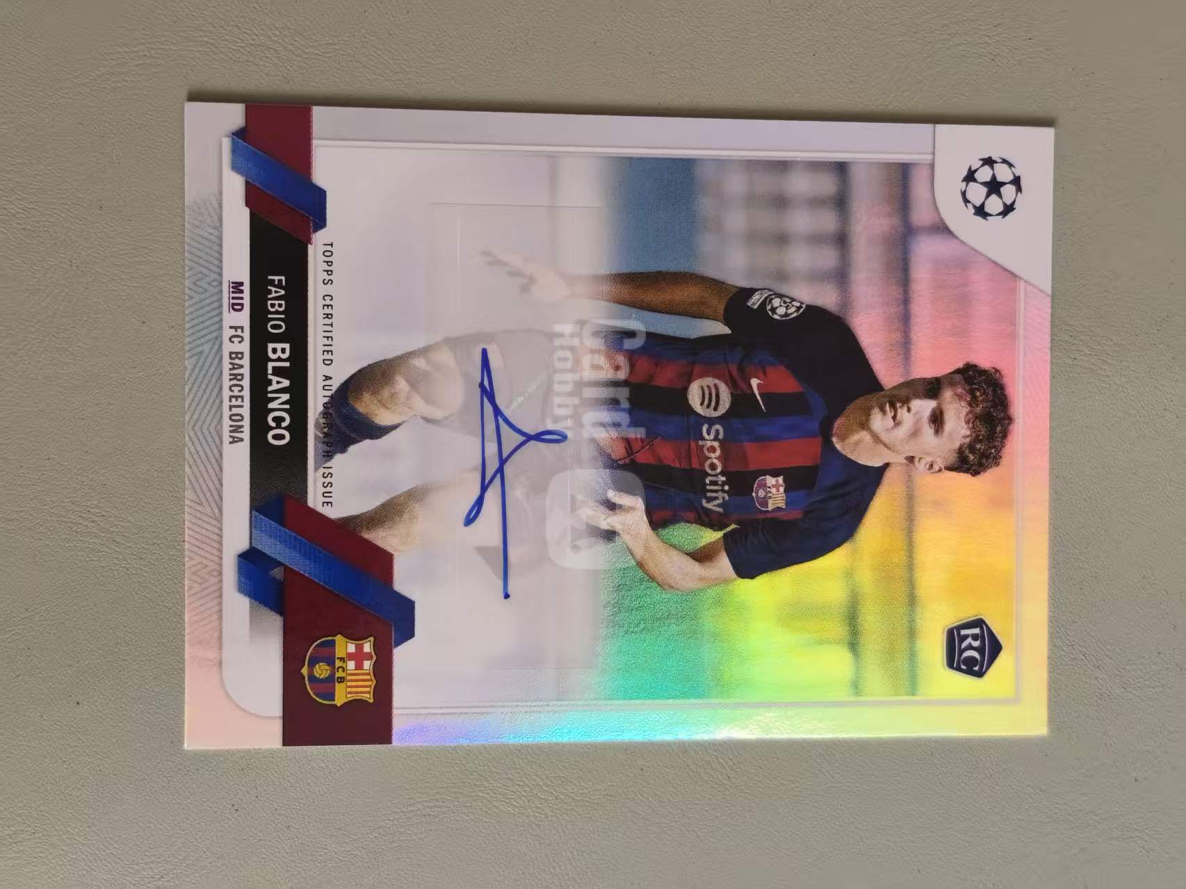2023 Topps UCC Fabio Blanco RC 法比奥 布兰科 签字 银折 新秀 欧冠 UCC 巴萨 巴塞罗那 卡品如图