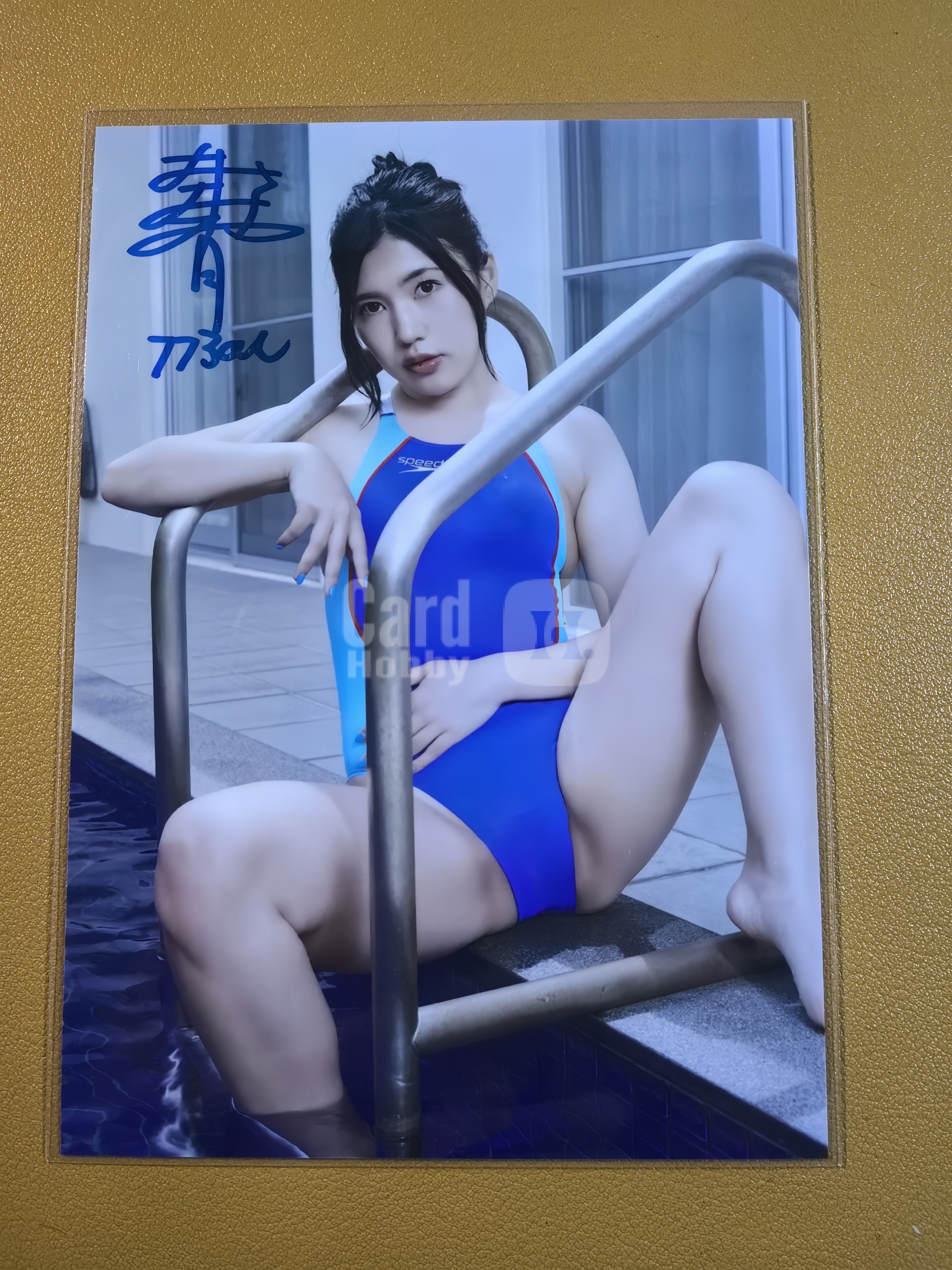 日本偶像艺人模特【日本直购】那波青 大张卡签完美签字 实卡超好看绝版稀有写真偶像明星美女车模特妹卡