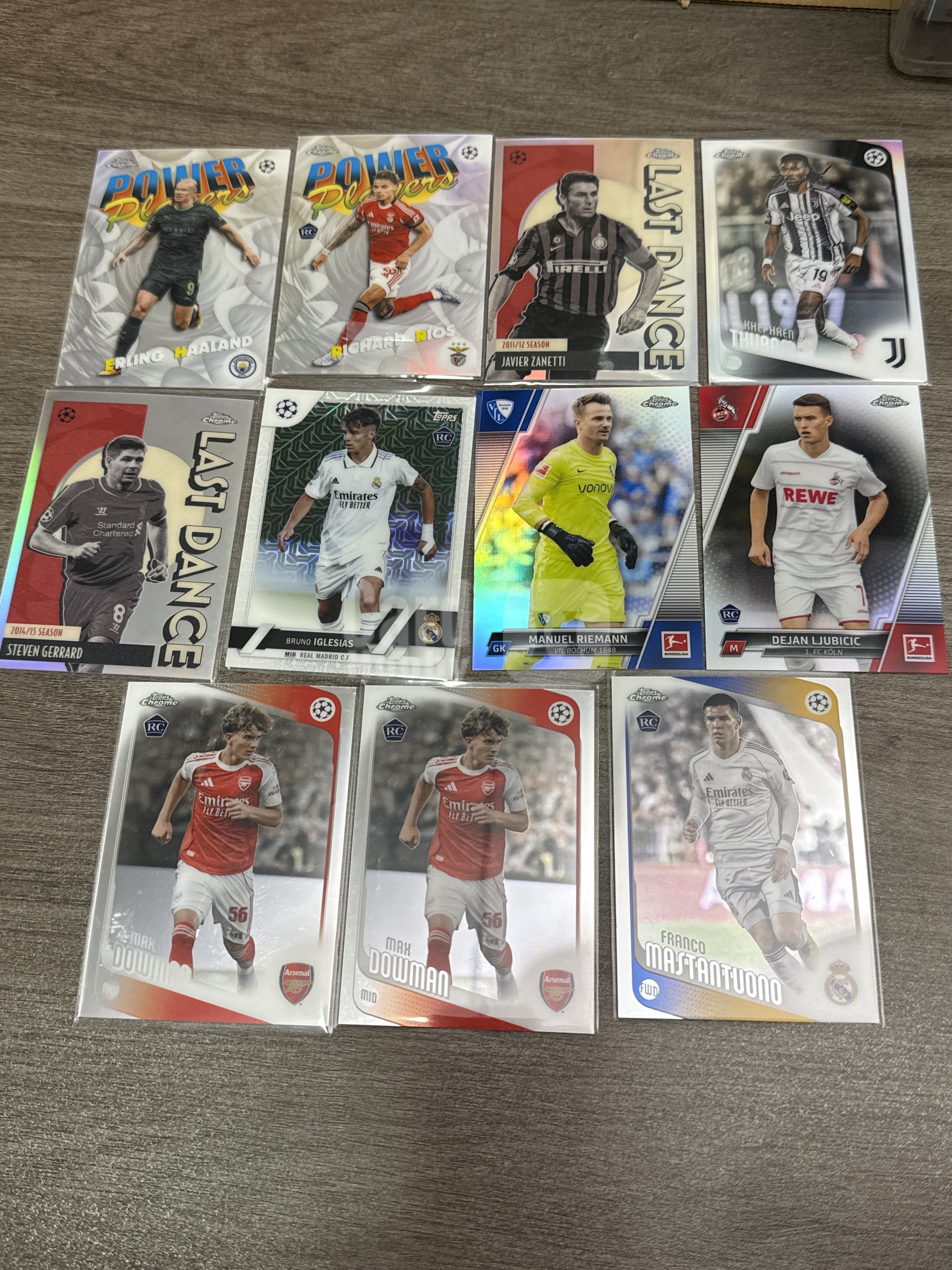 2026 Topps Chrome 欧冠 Erling Haaland 【小v代拍】埃尔林 哈兰德 曼城 里奥斯 萨内蒂 power等特卡 新秀 银折 折射 欧冠系列 卡品如图【3ool】y