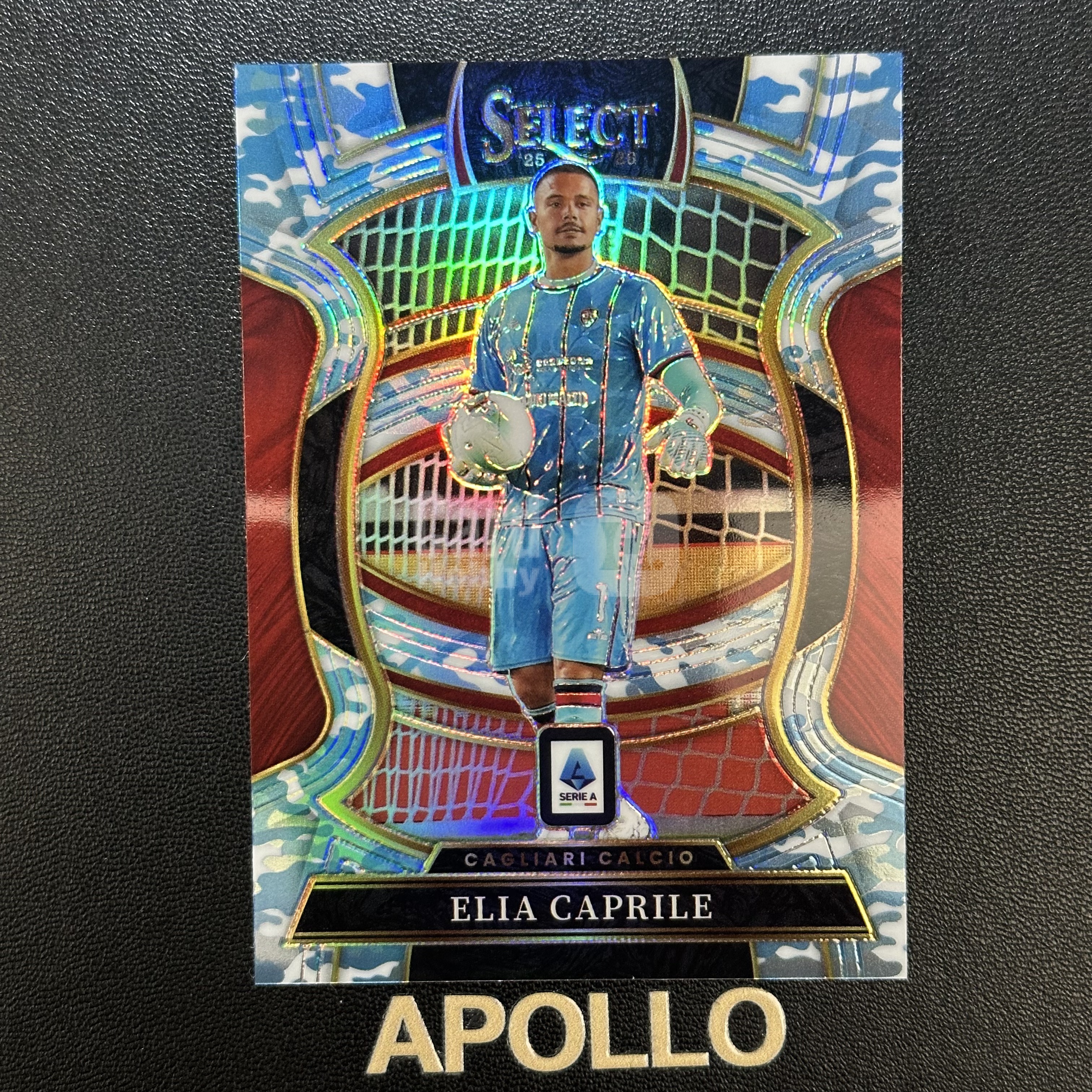 2025-26 Panini Select Elia Caprile 卡普里莱 意甲SE 卡利亚里 /49编 低编 祥云折 卡品如图#红警