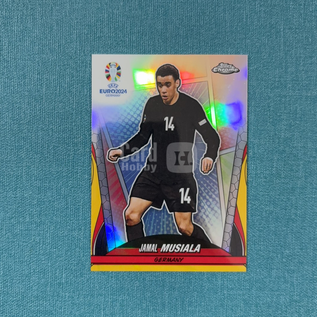 2024 Topps Chrome 欧洲杯 Jamal Musiala 穆夏拉 英雄变化版 大比例 SSP 折射 德国 拜仁慕尼黑 卡品如图 CJX
