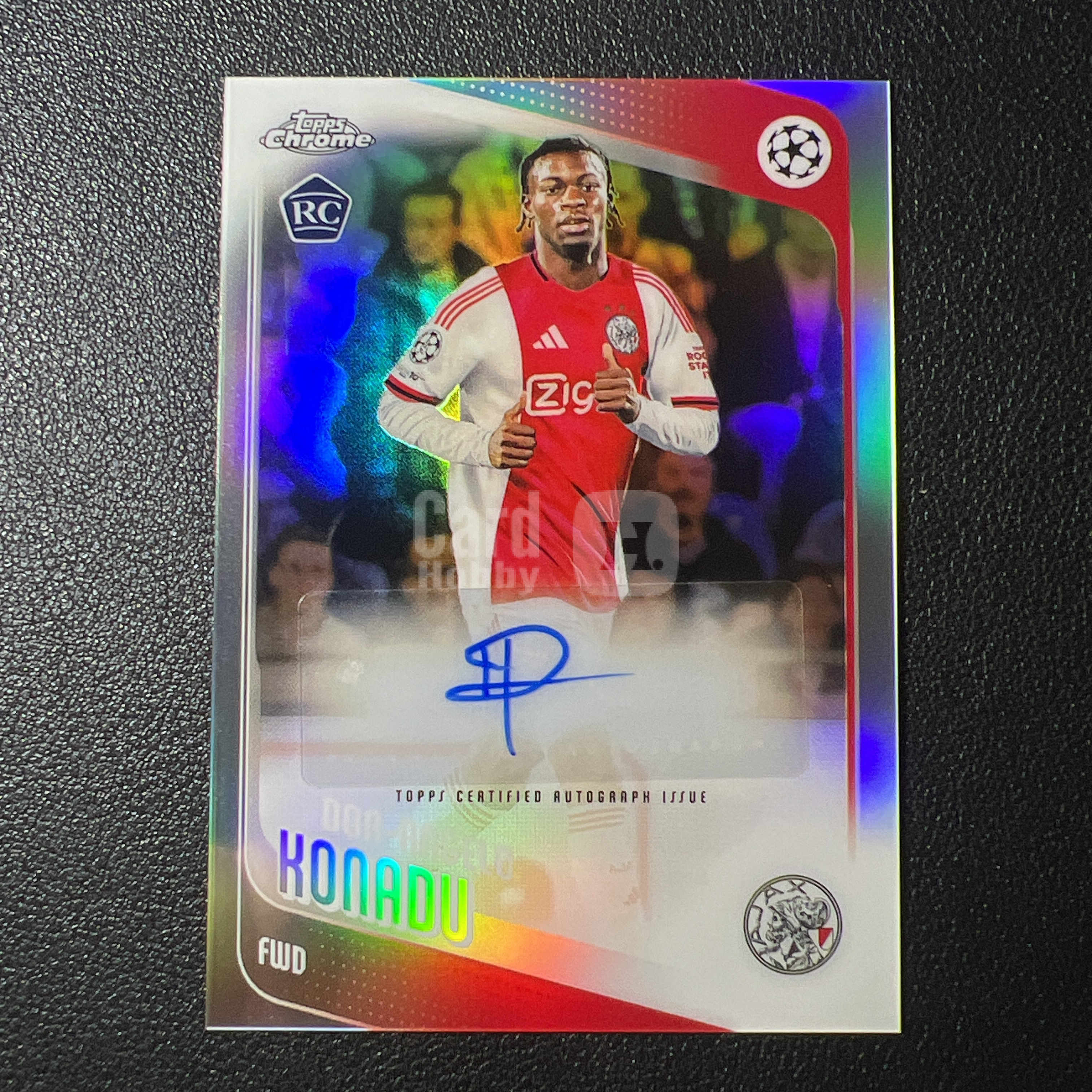 【鲨鱼代卖】2026 Topps Chrome 欧冠 tc Don-Angelo Konadu 科纳杜 阿贾克斯 RC新秀 签字 银折 微痕-FY3180