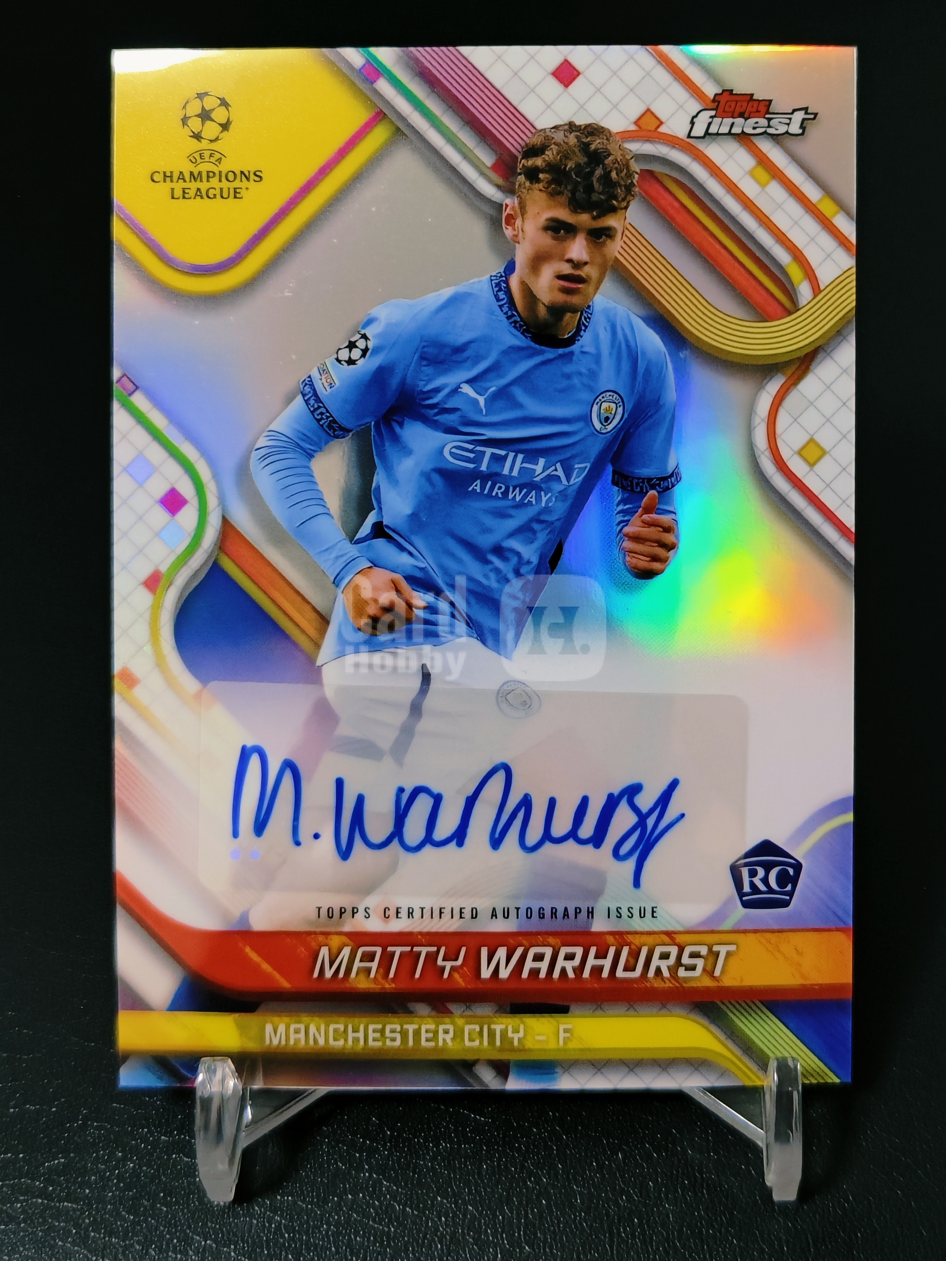 2025 Topps Finest 马蒂·沃赫斯特 RC 曼城新秀 银折卡签 亲笔签字卡