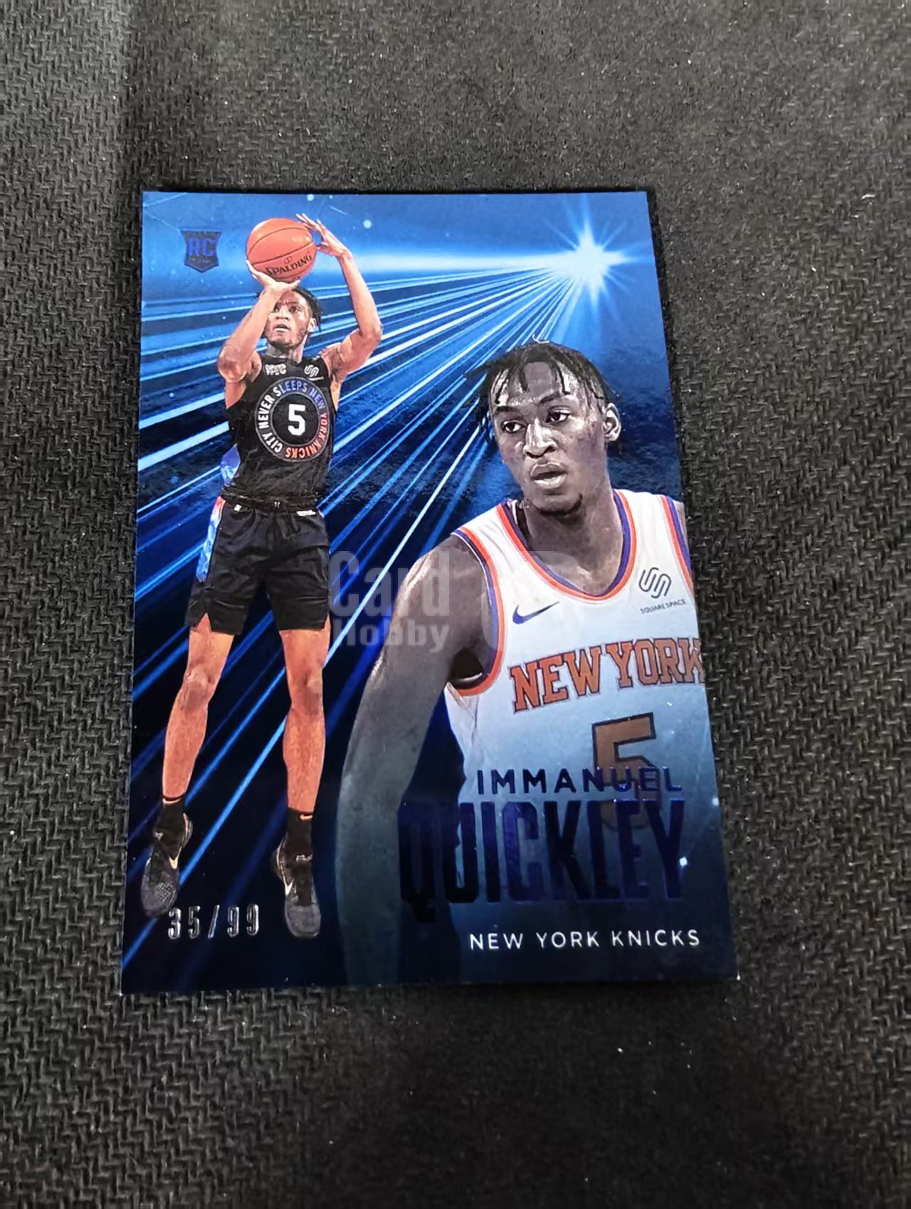 2020-21 panini chronicles immanuel quickley 编年史 尼克斯 奎克利 新秀 rc 99编 划痕 边角瑕疵