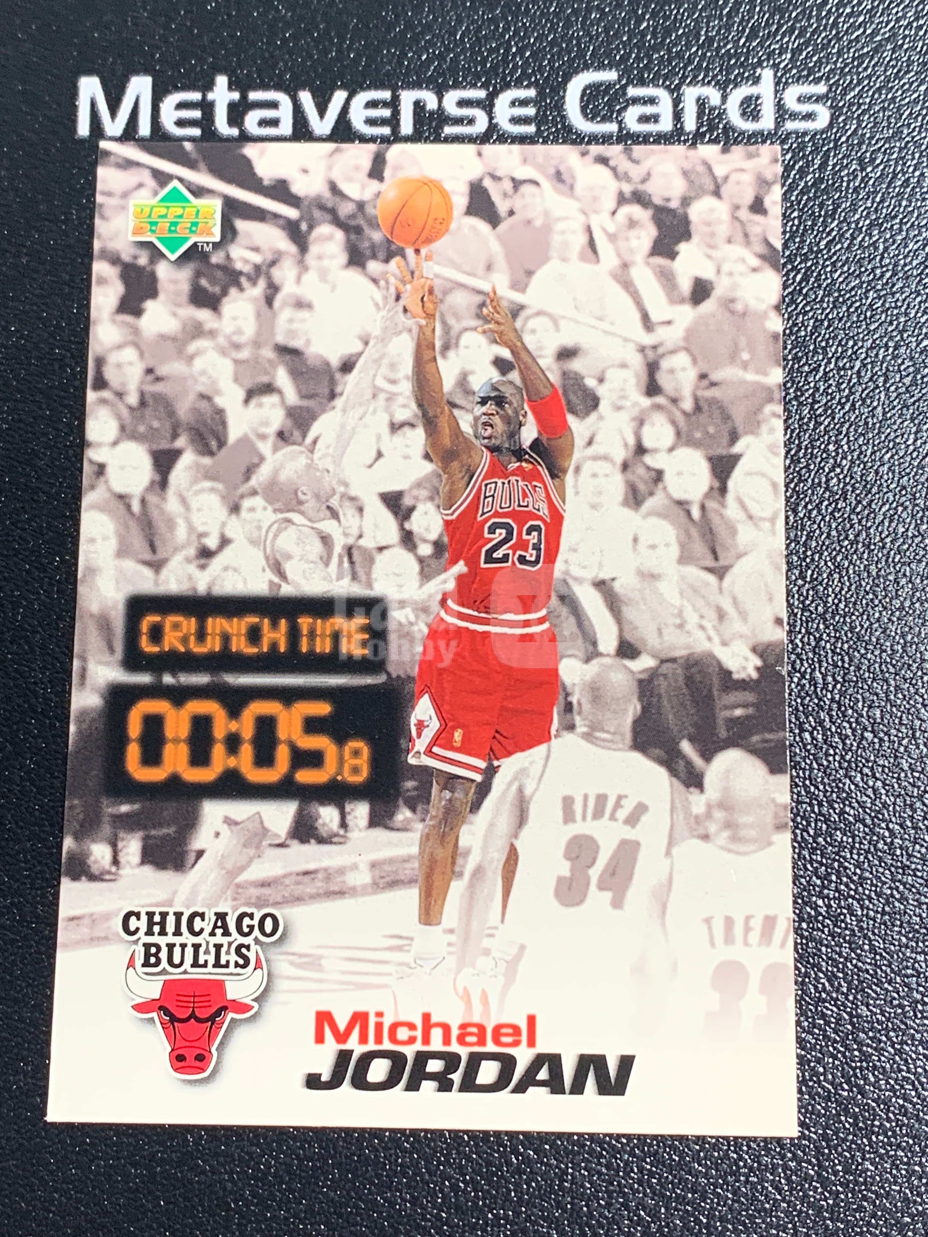 【元宇宙拍卖】张张总215：1997-98 Upper Deck Michael Jordan 芝加哥公牛 迈克尔 乔丹 Crunch Time 绝杀时刻特卡 经典老卡 瑕疵如图 收藏必备