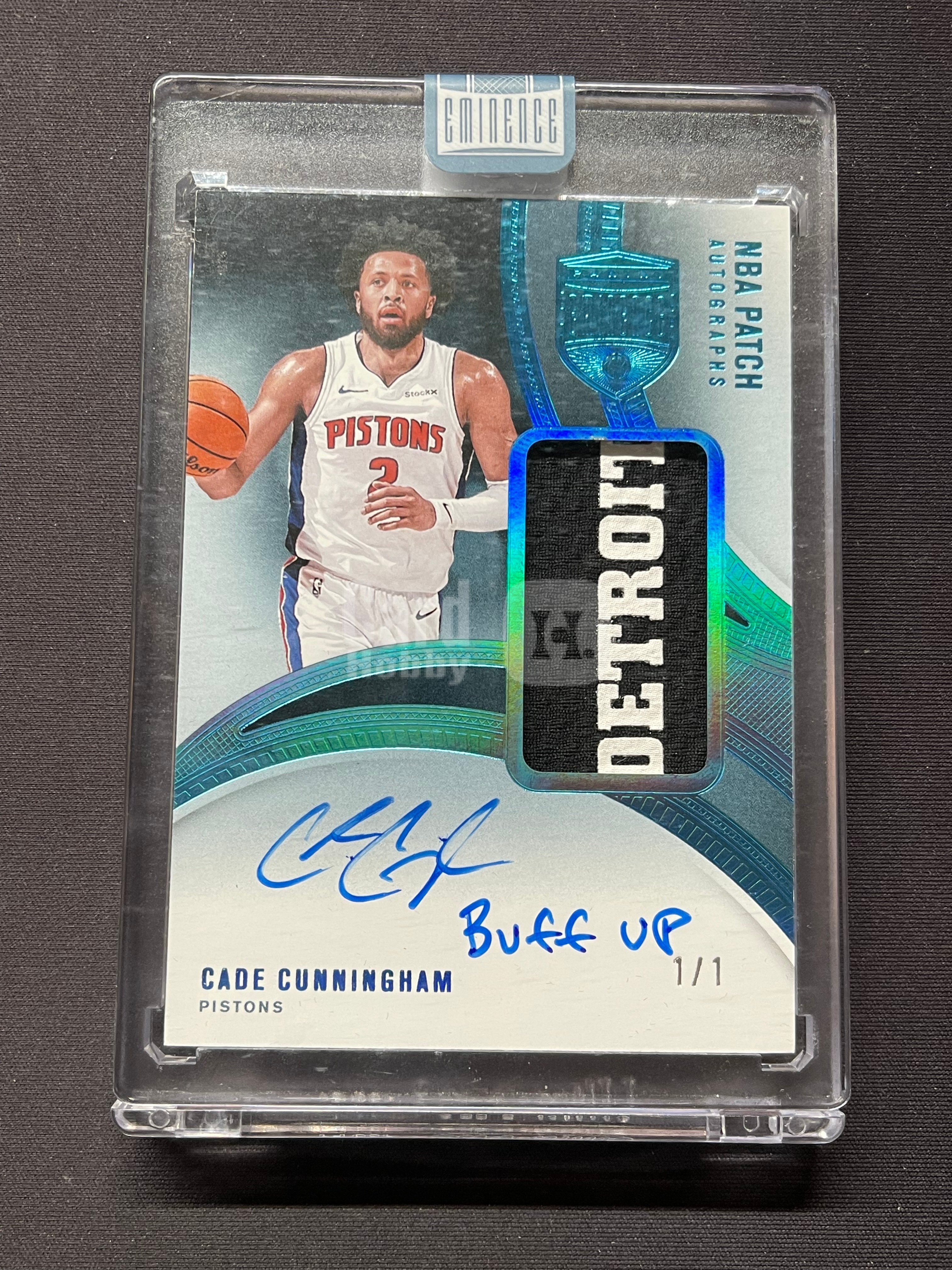 2024-25 Panini Eminence Cade Cunningham 大真金 CC康宁汉姆 坎宁安 签字卡签 Buff Up唯一铭文PA Detroit暴力全切 1/1编 湖水蓝 「老夫子」