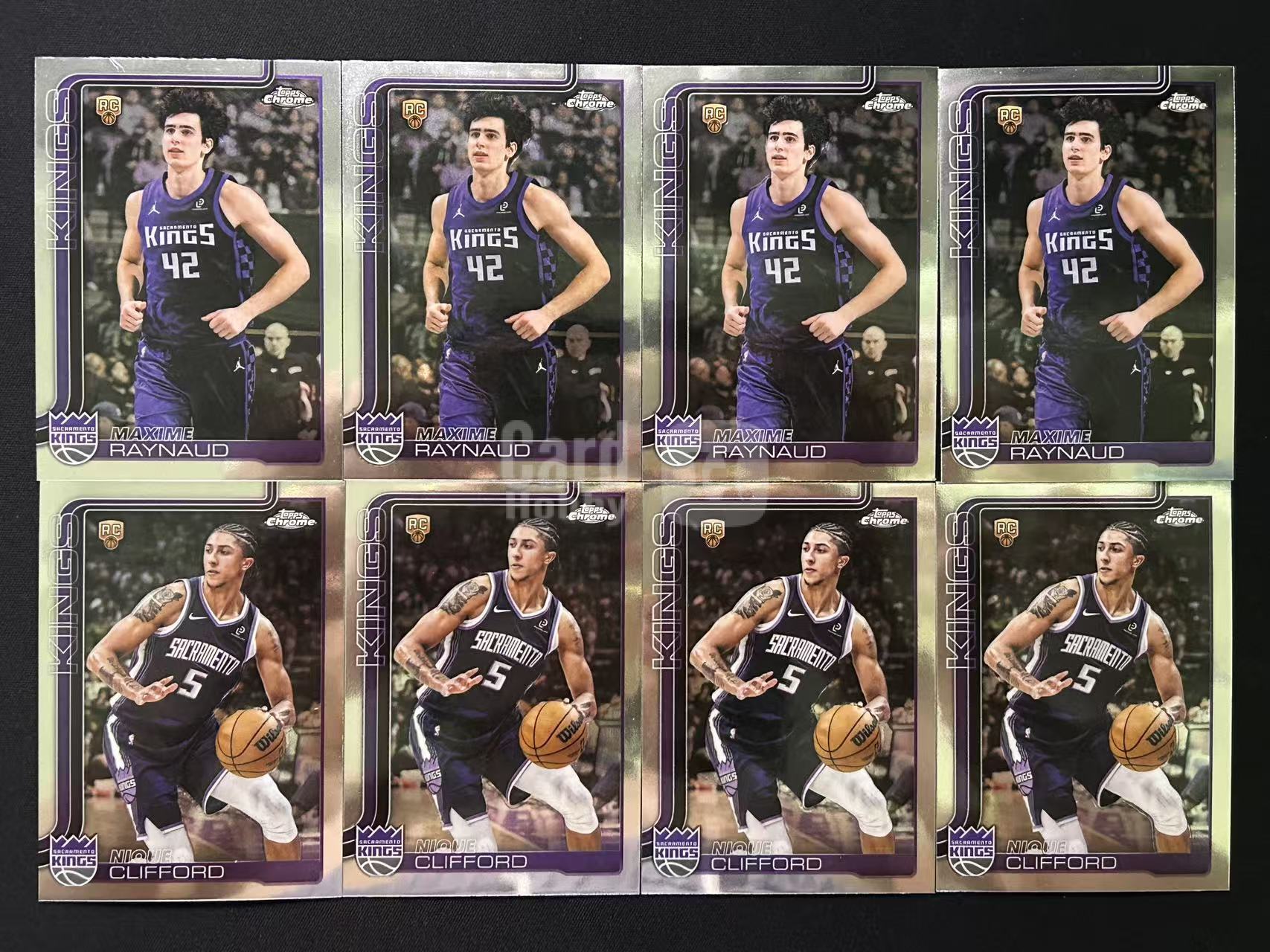 【阿泽代卖】2025-26 Topps Chrome Update Tcu 国王 新秀 RC 雷诺 克利福德 正base 8张lot 选图巨帅 细节如图