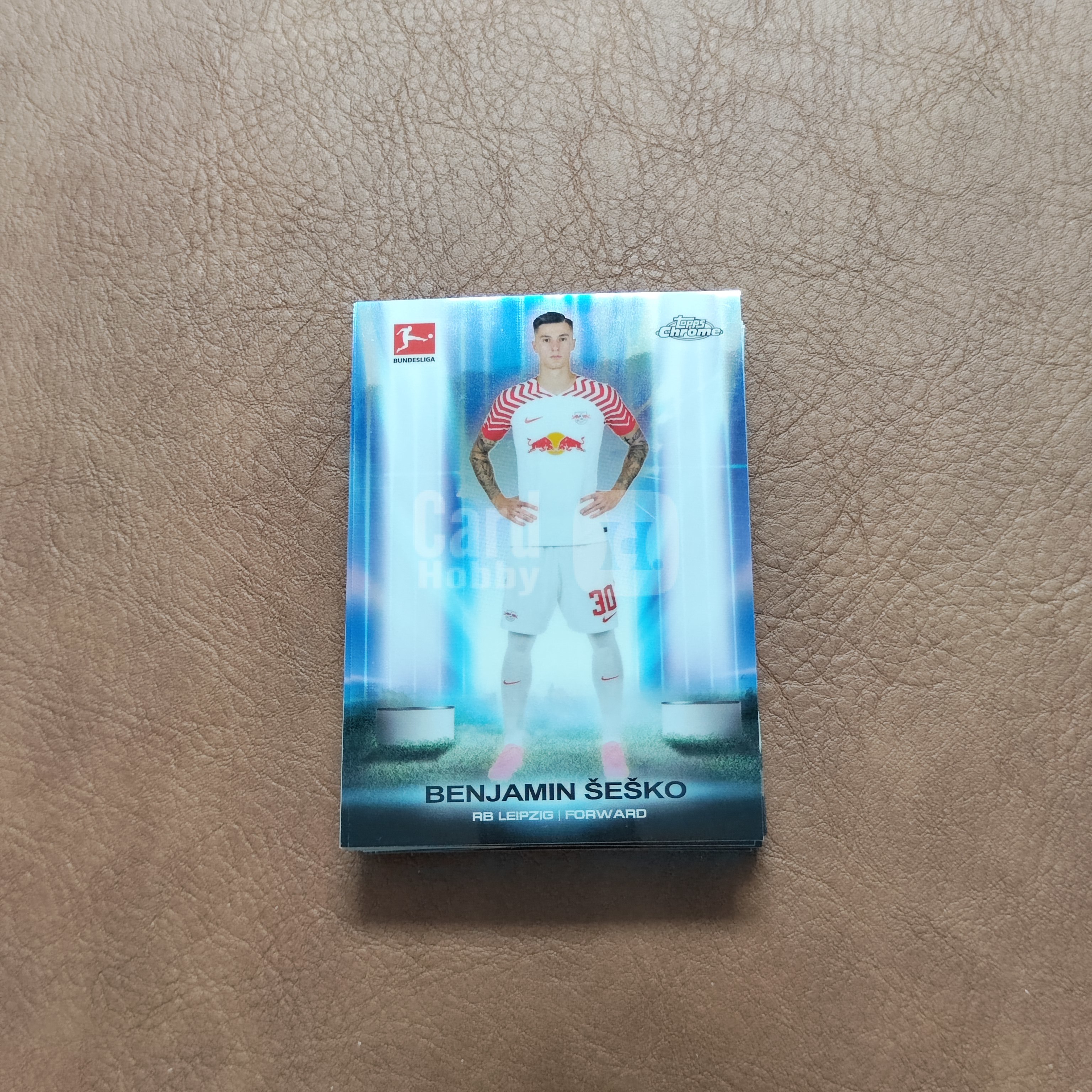 2024 【YM拍卖-代卖/回收】 topps 折射 Benjamin Sesko 本杰明 塞斯科 莱比锡红牛  德甲TC 特卡  银折 Y0099