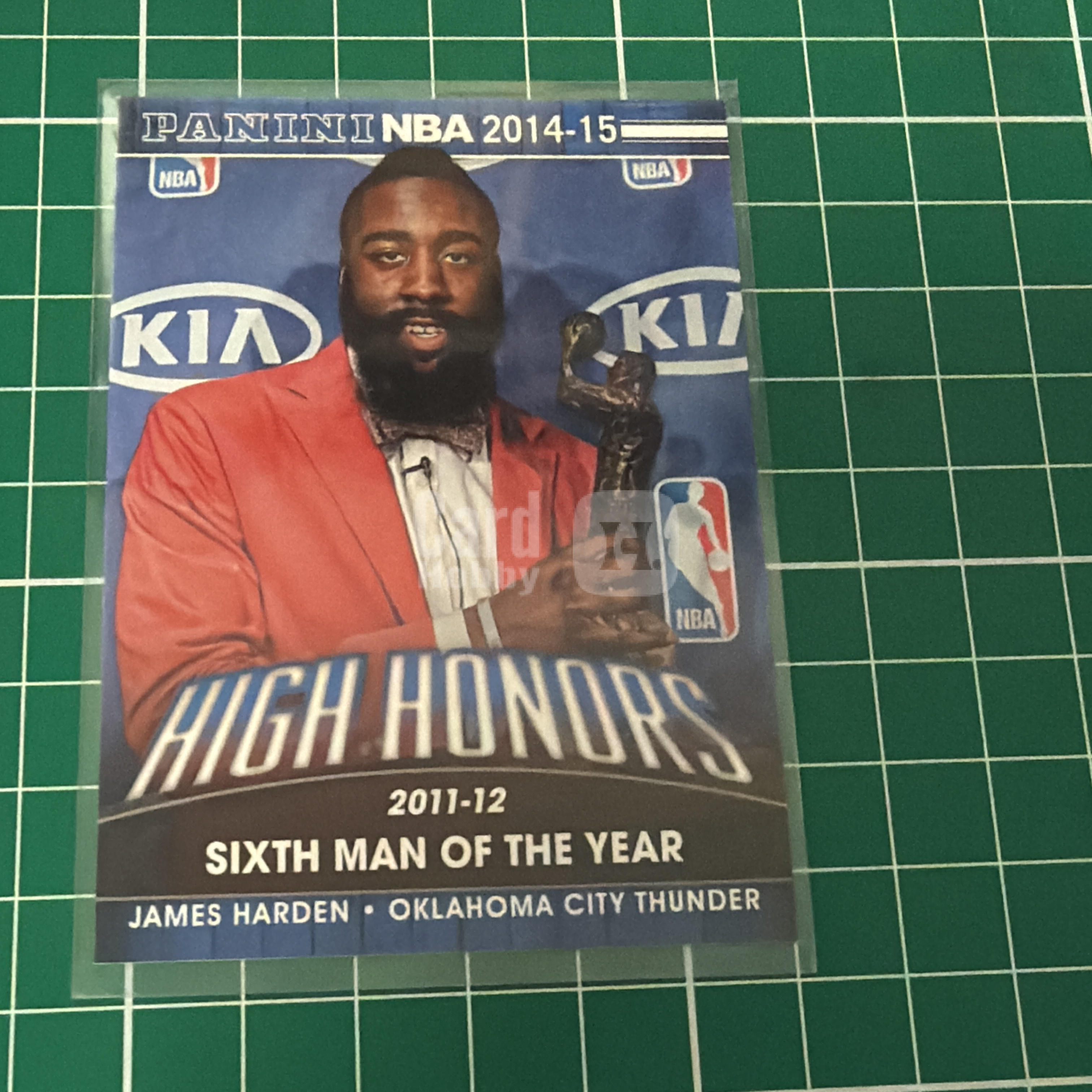 2014-15 Panini Americana James Harden S.p.a. 詹姆斯哈登 2011-12最佳第六人 大胡子 捧杯特卡 荣誉特卡 十年老卡 绝版卡 稀有大比例 收藏必备 白边