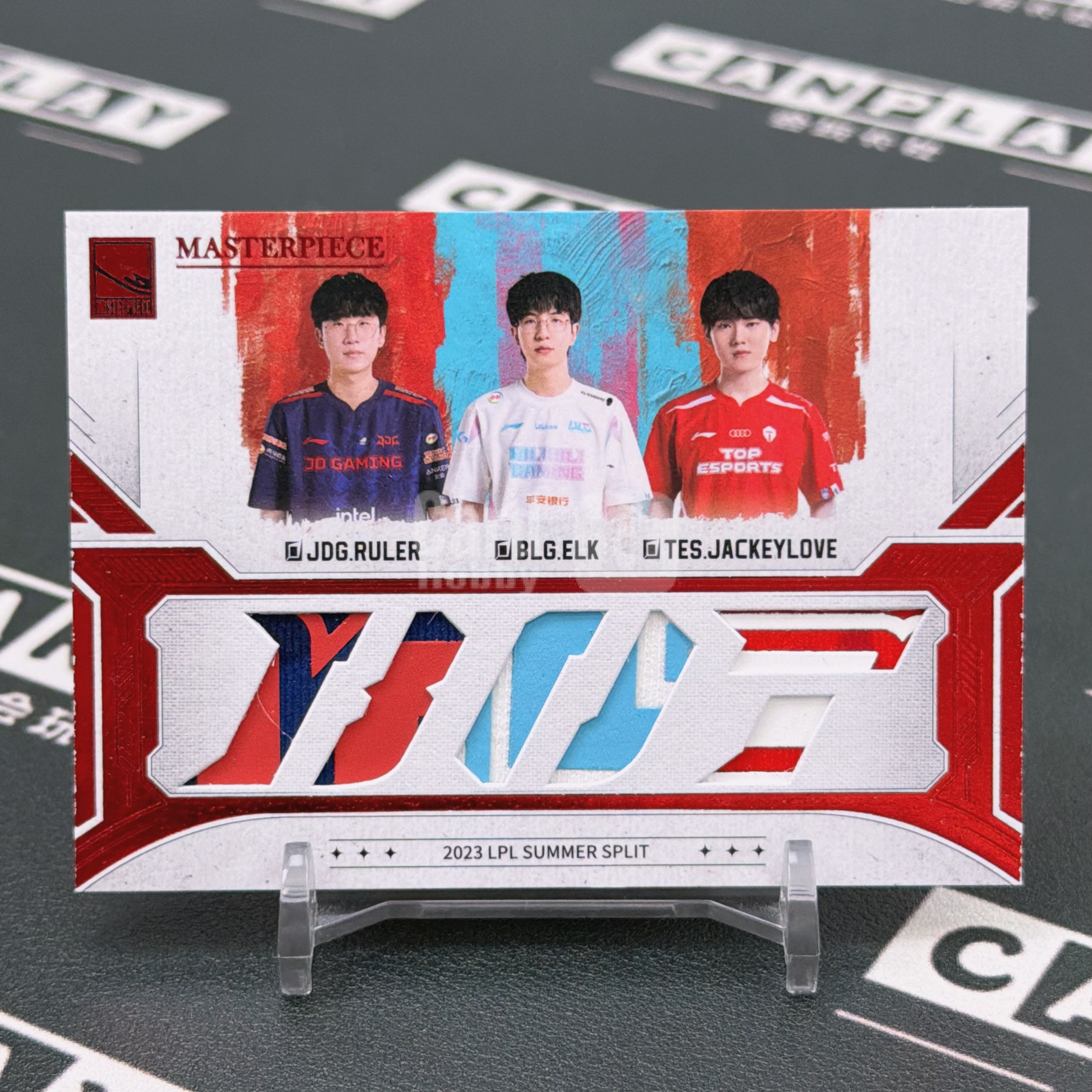 2024 Buffun LPL ruler 【会玩卡社不累计】英雄联盟 LPL选手卡 杰作 ruler ELK JACKEYLOVE 07/10编 三人队服特卡 卡品如图 细节可私 HW0069