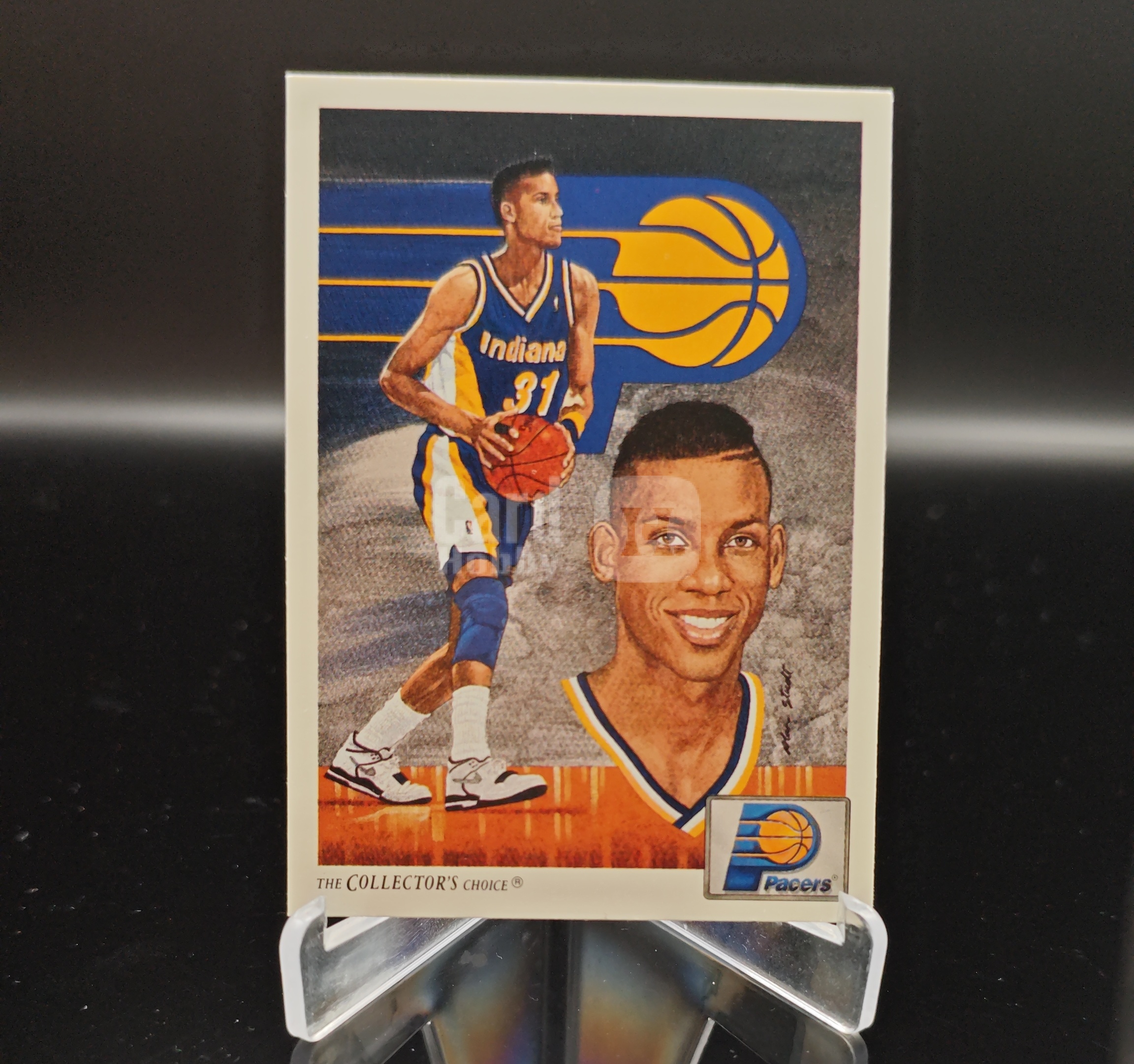 1991 Upper Deck The Collector's Choice Reggie Miller #90 ud 雷吉米勒 印第安纳那步行者 漫画风卡品如图