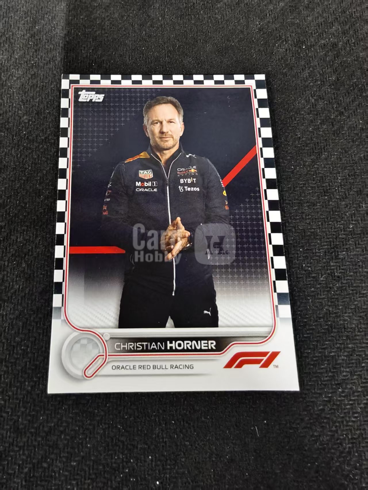 2022 Topps Chrome F1 Christian Horner 红牛车队 克里斯蒂安 霍纳 黑白棋盘 划痕 边角瑕疵@100