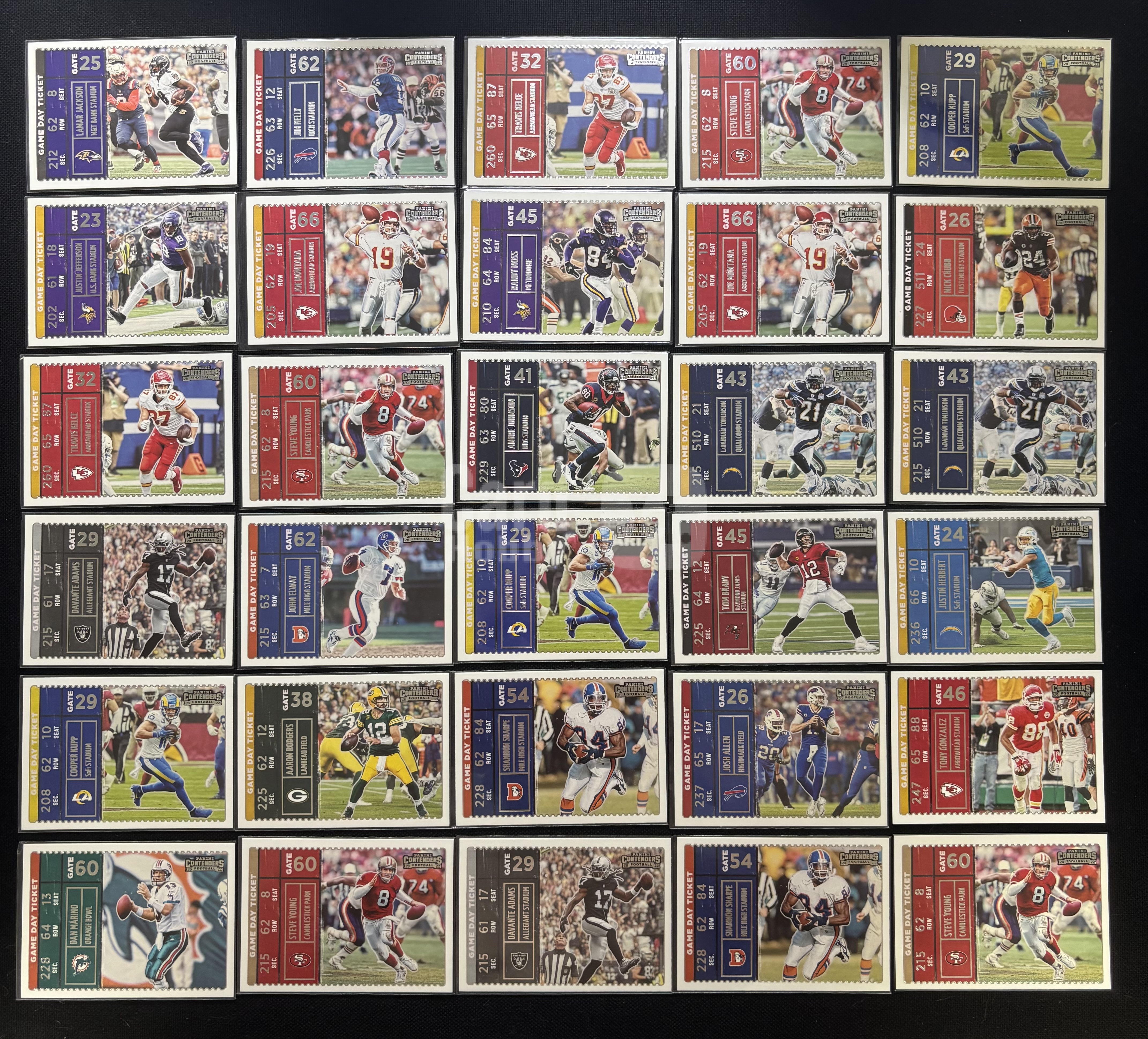 2022 Panini Contenders 比赛日特卡Lot*30 球票 Game Day Ticket 凑套 橄榄球NFL 卡品通行#任怡