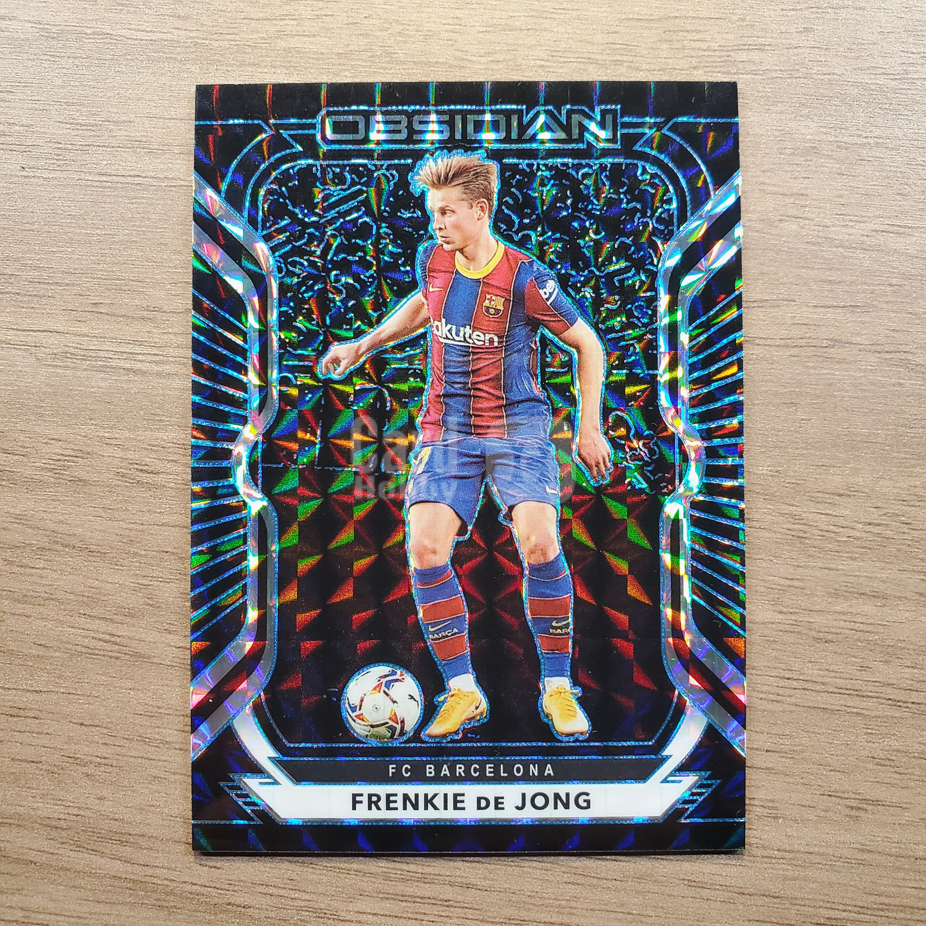 2020-21 Panini Obsidian Frenkie de Jong 弗朗基 德容 1/1编 1of1 电光蓝折 巴萨 巴塞罗那 荷兰 黑曜石 base卡 梅西佩德里亚马尔费尔明加维队友