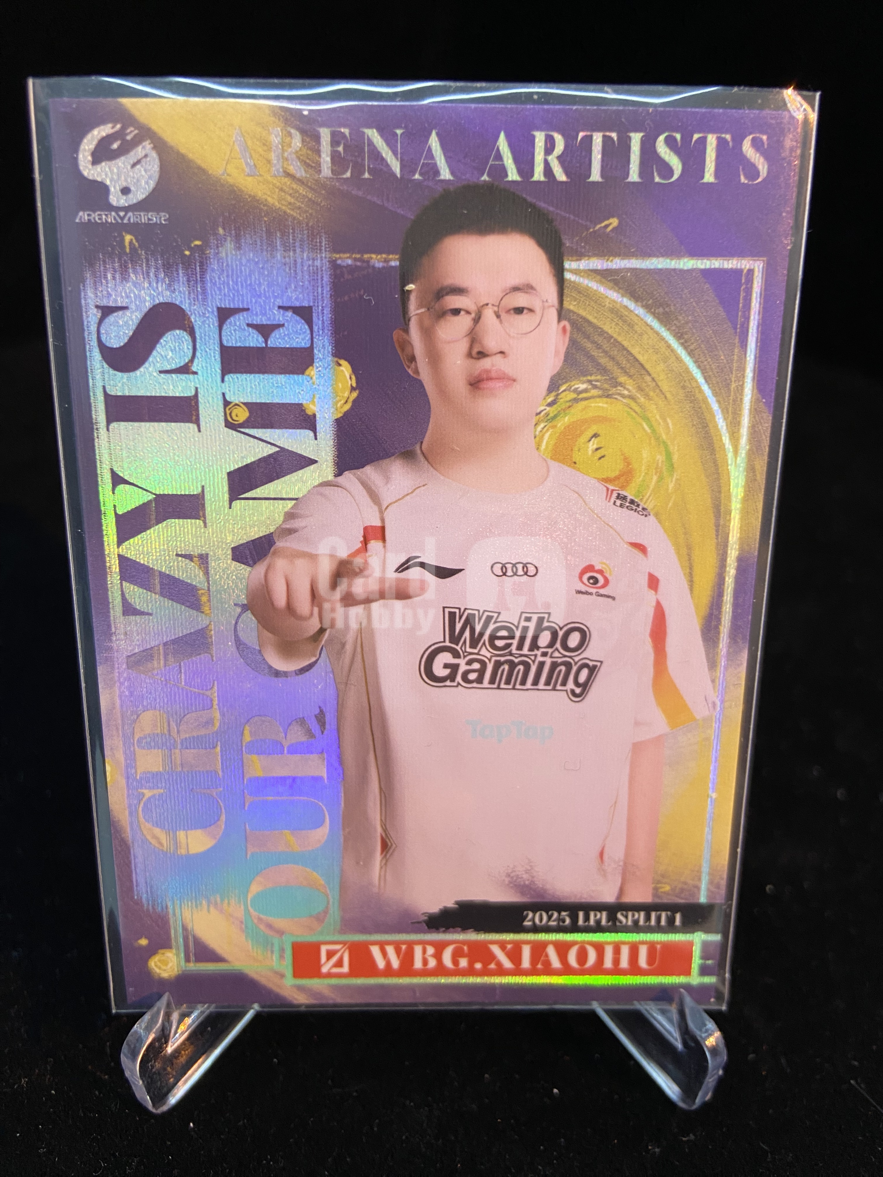 2026 Buffun LPL Xiaohu 联盟标语卡 星夜蓝 WBG 4/5 不凡玩品 英雄联盟 赛场艺术家 西好