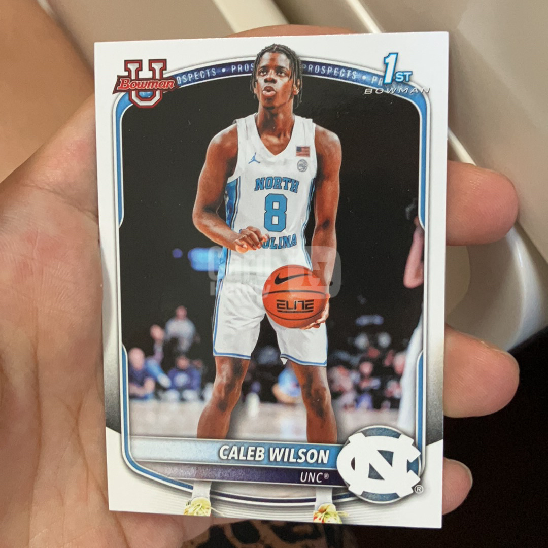 2025-26 Topps Bowman Chrome Caleb Wilson RC 新秀 北卡大学 凯莱布 威尔逊 vip 特卡