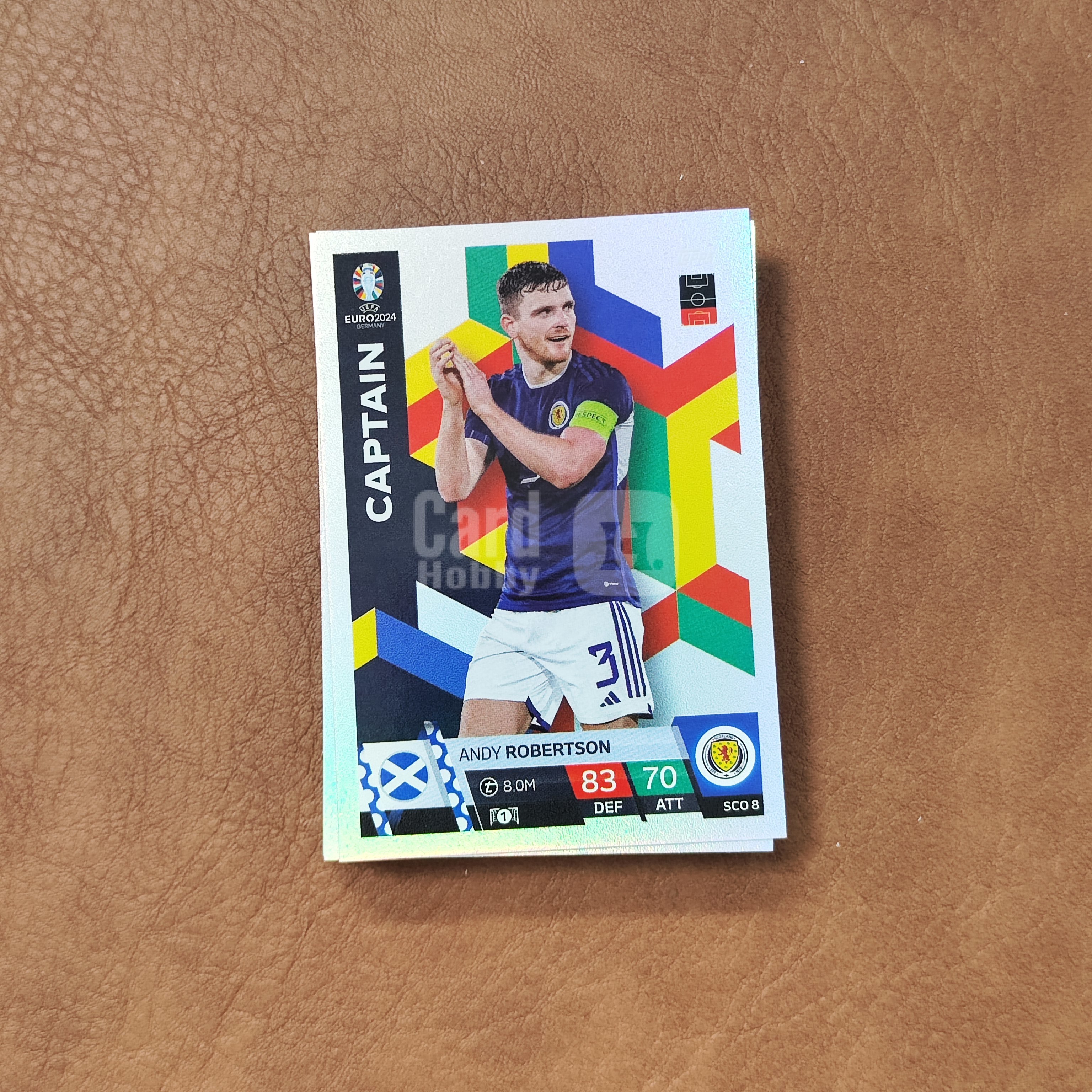 2024 【YM拍卖-代卖/回收】 topps 折射 Andy Robertson 安迪 罗伯逊 苏格兰  欧洲杯游戏版 银折 Y0084