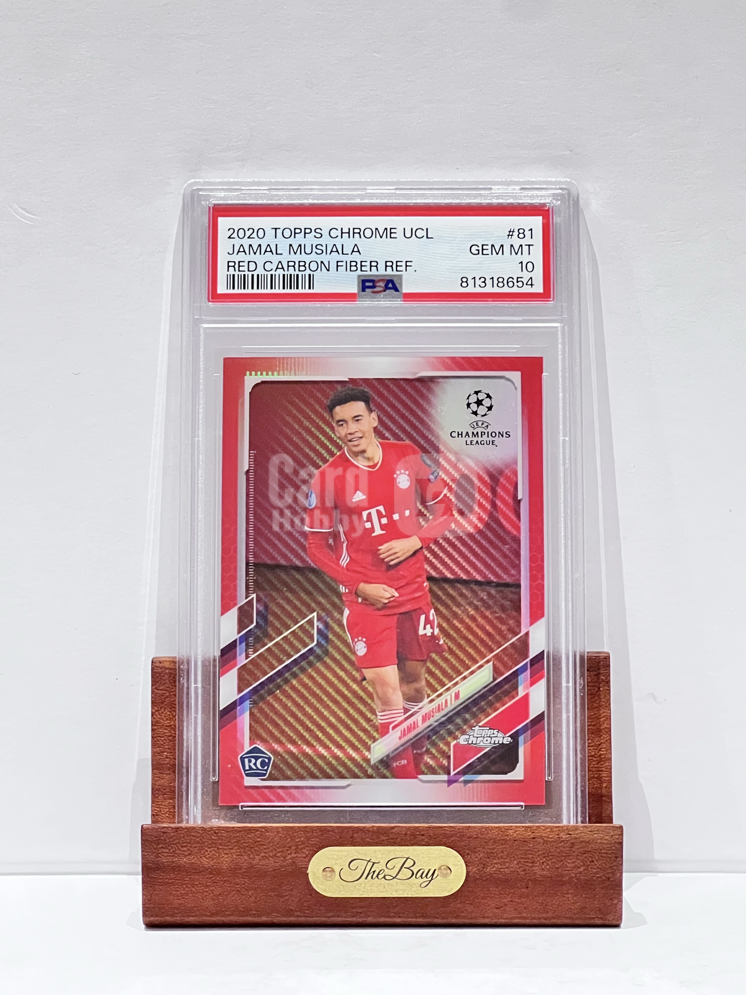 2020-21 Topps Chrome Jamal Musiala RC【湾区拍档代卖】欧冠 TC 贾马尔 穆西亚拉 穆夏拉 红纤维折 红折 红配红 Color Match 大比例 新秀 拜仁 拜仁慕尼黑 德国 PSA10分 满分 HRd
