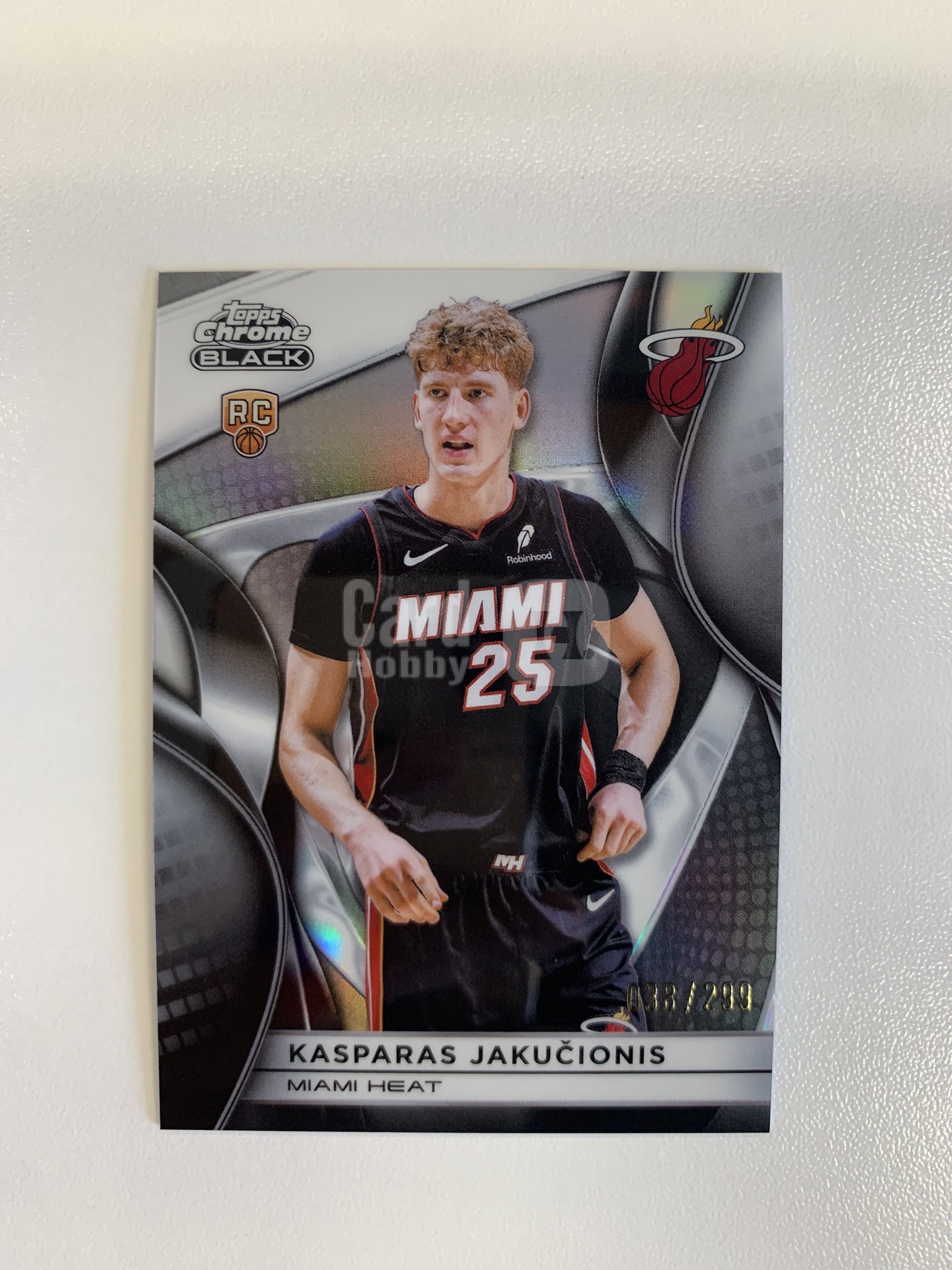 2025-26 Topps Chrome Black Kasparas Jakučionis 雅库西奥尼斯 新秀RC 299编限量 折射 HYW