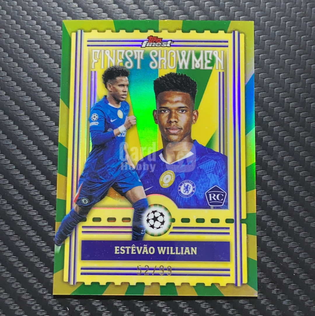 2026 Topps Finest 卡品如图(一哥) ESTEVAO WILLIAN RC 欧冠 切尔西 埃斯特旺 威廉 旺仔 RC 新秀 绿折 52/99编 最佳表演者特卡 Finest Showm