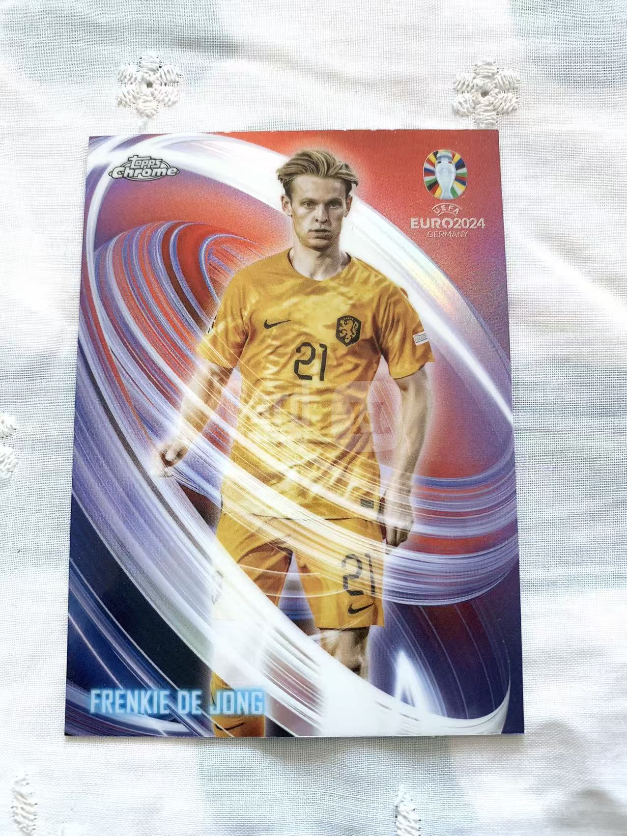 2024 Topps Chrome Frenkie de Jong 德容 荷兰 欧洲杯 霓虹旋风特卡 EURO2024 TC 特卡 折射 银折 卡品如图 飒飒