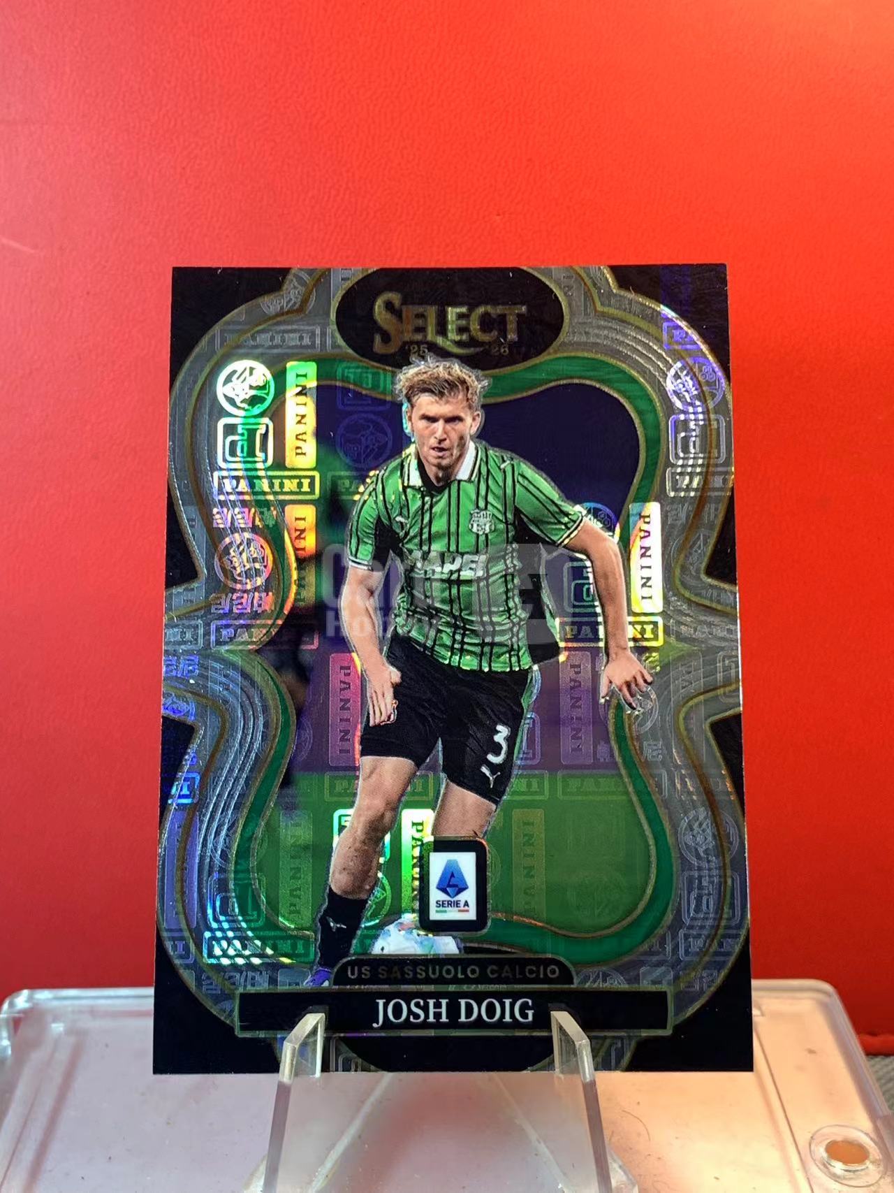 (詹叔代拍)2025-26 Panini Select 意甲se Josh Doig 多伊格 萨索洛 28/61编 帕尼尼logo折 折射 卡品如图 顺丰寄付 泰山