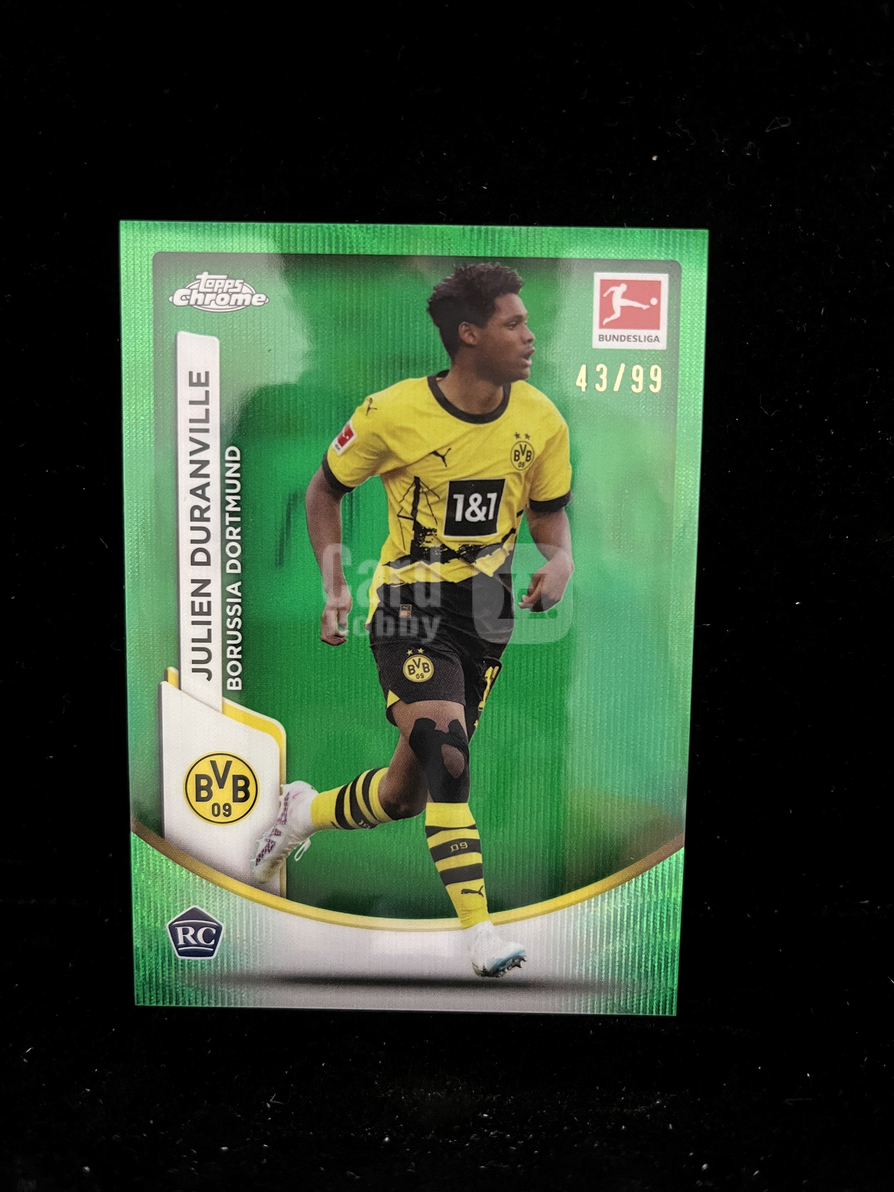 免费代拍 2024 Topps Chrome 德甲 杜兰维尔 Julien Duranville RC 43/99编 绿折 卡品如图#B147