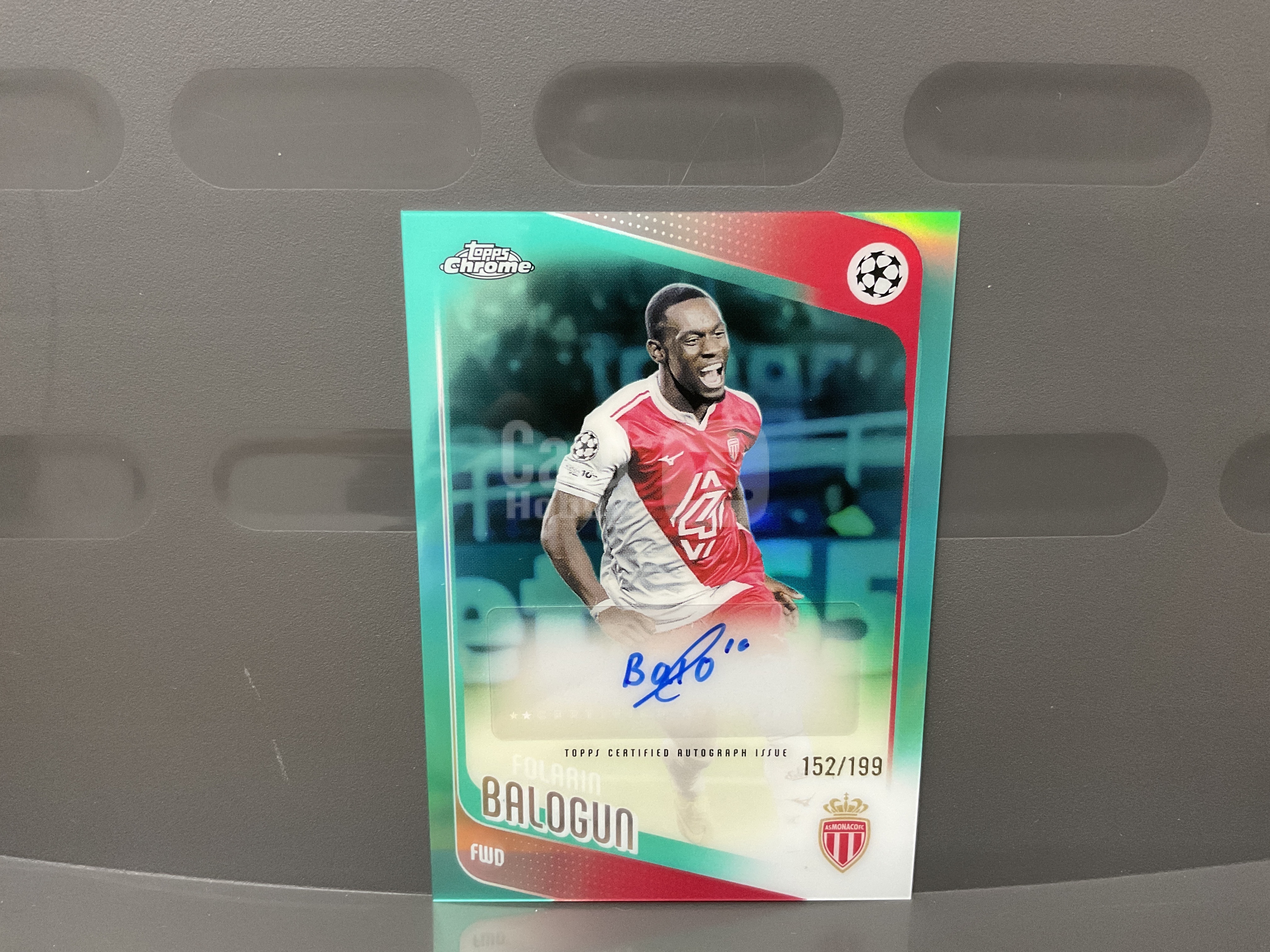 2026 Topps Chrome Folarin Balogun 199编 巴洛贡 签字 完美签 阿森纳 摩纳哥 法甲