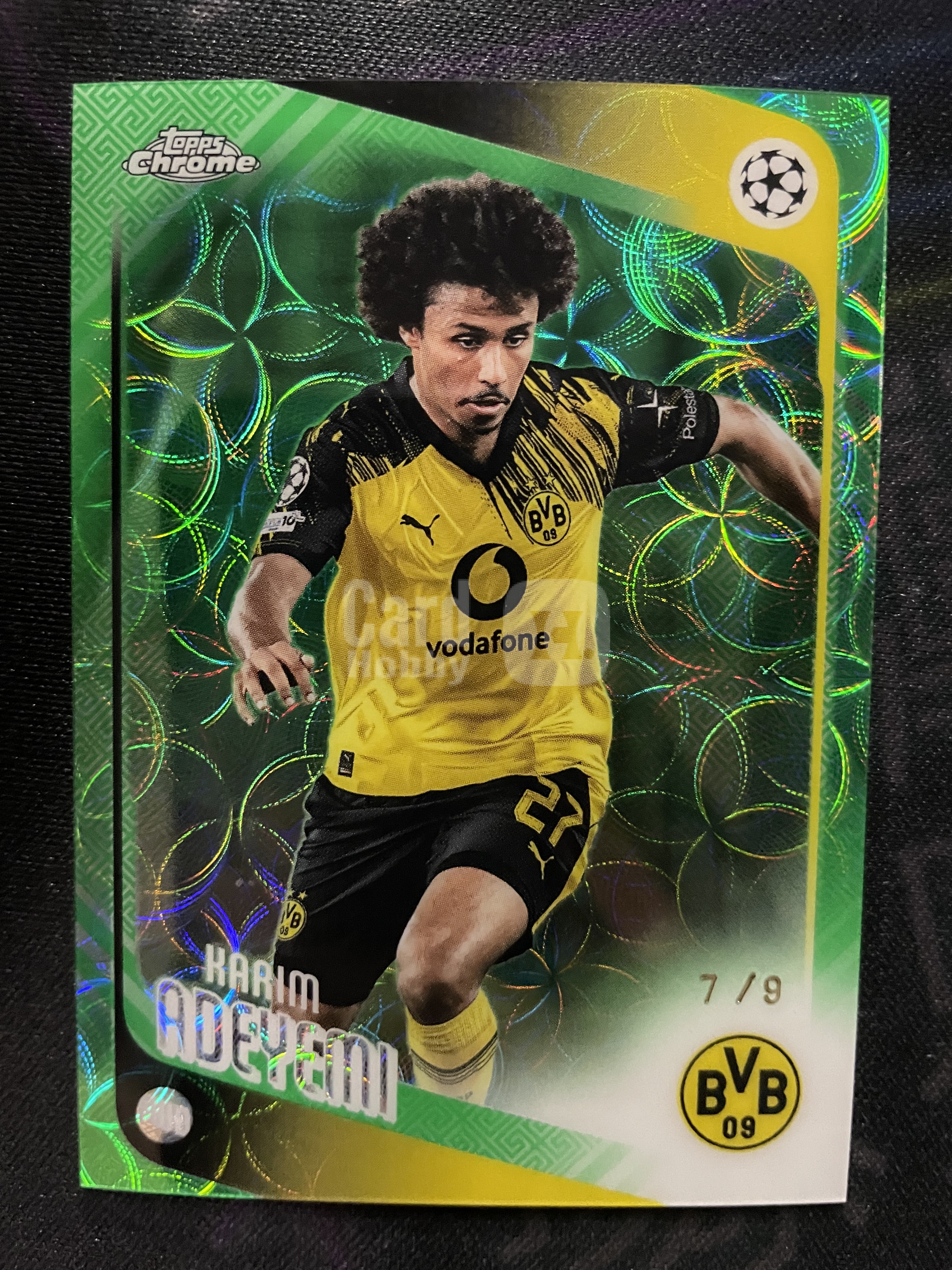 2026 Topps Chrome HARIM ADEYEMI 【逸潮玩】欧冠UCC 阿德耶米 多特蒙德 德国 绿圈圈折 折射 限量/9编 qlm 08