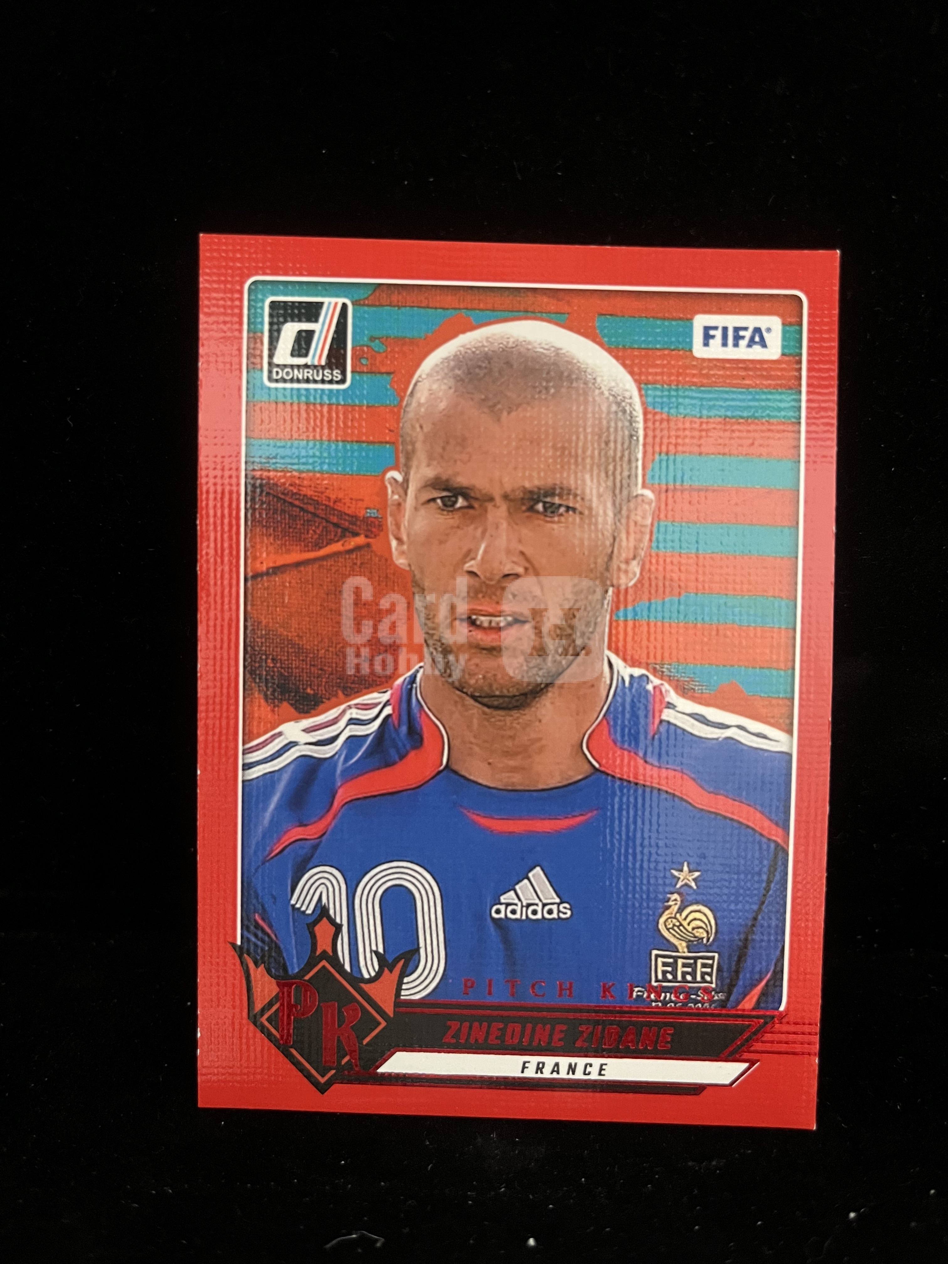 免费代拍 2024 Donruss FIFA 齐达内 Zinedine Zidane Pitch Kings 红折 卡品如图#C383