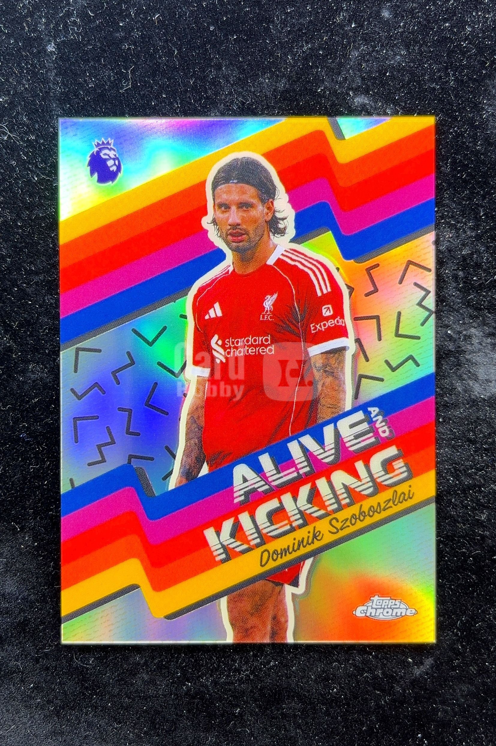 【小白1%代卖】2026 Topps Chrome 英超 Alive and Kicking特卡 Szoboszlai 索博斯洛伊 又帅又能踢 银折 折射 #AK-3 利物浦 拉诗赋