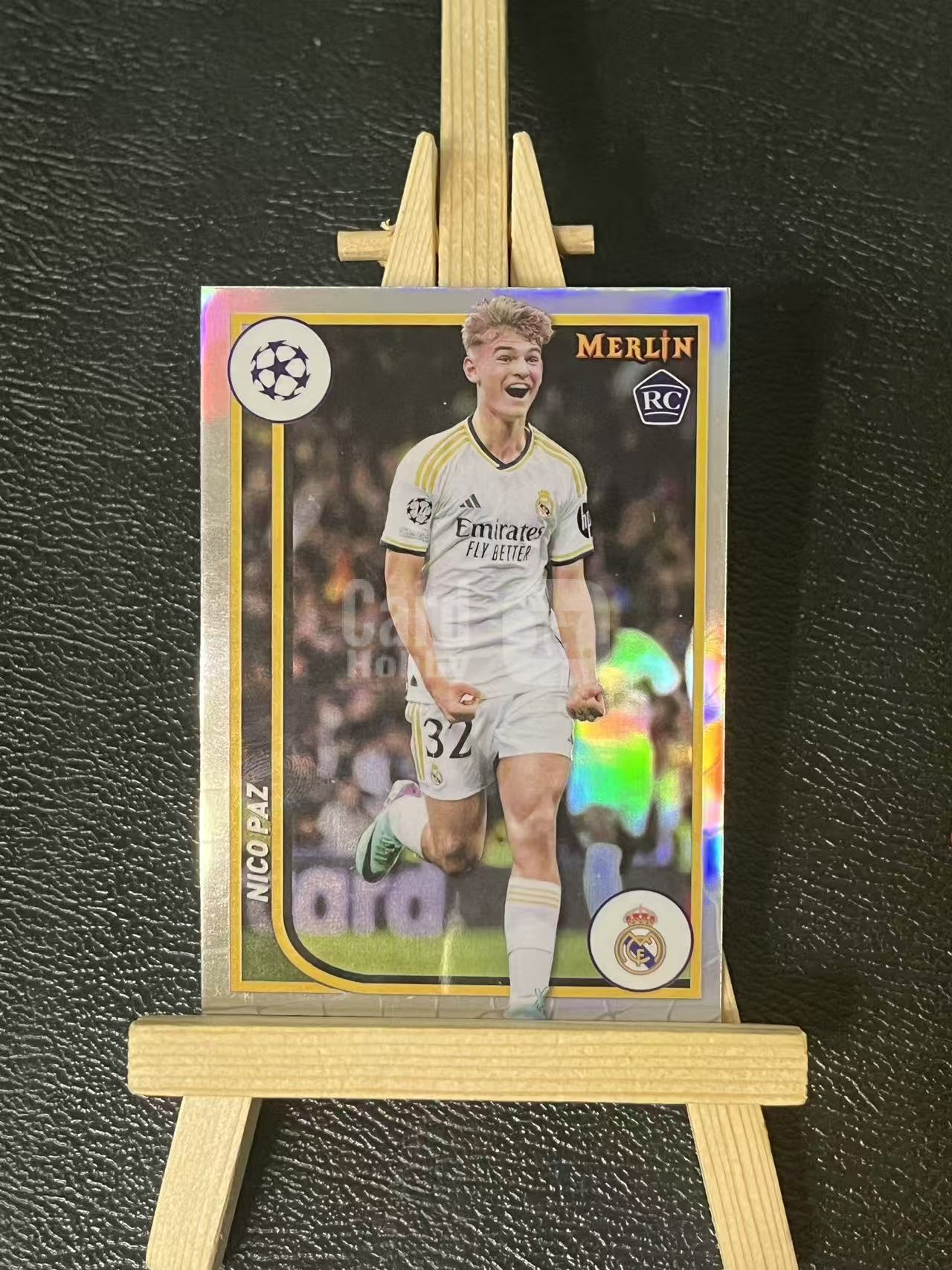 2024 Topps merlin nico paz RC 尼科 帕兹 新秀 皇马 梅林 银折 欧冠 实卡精美 卡品如图 LA-3