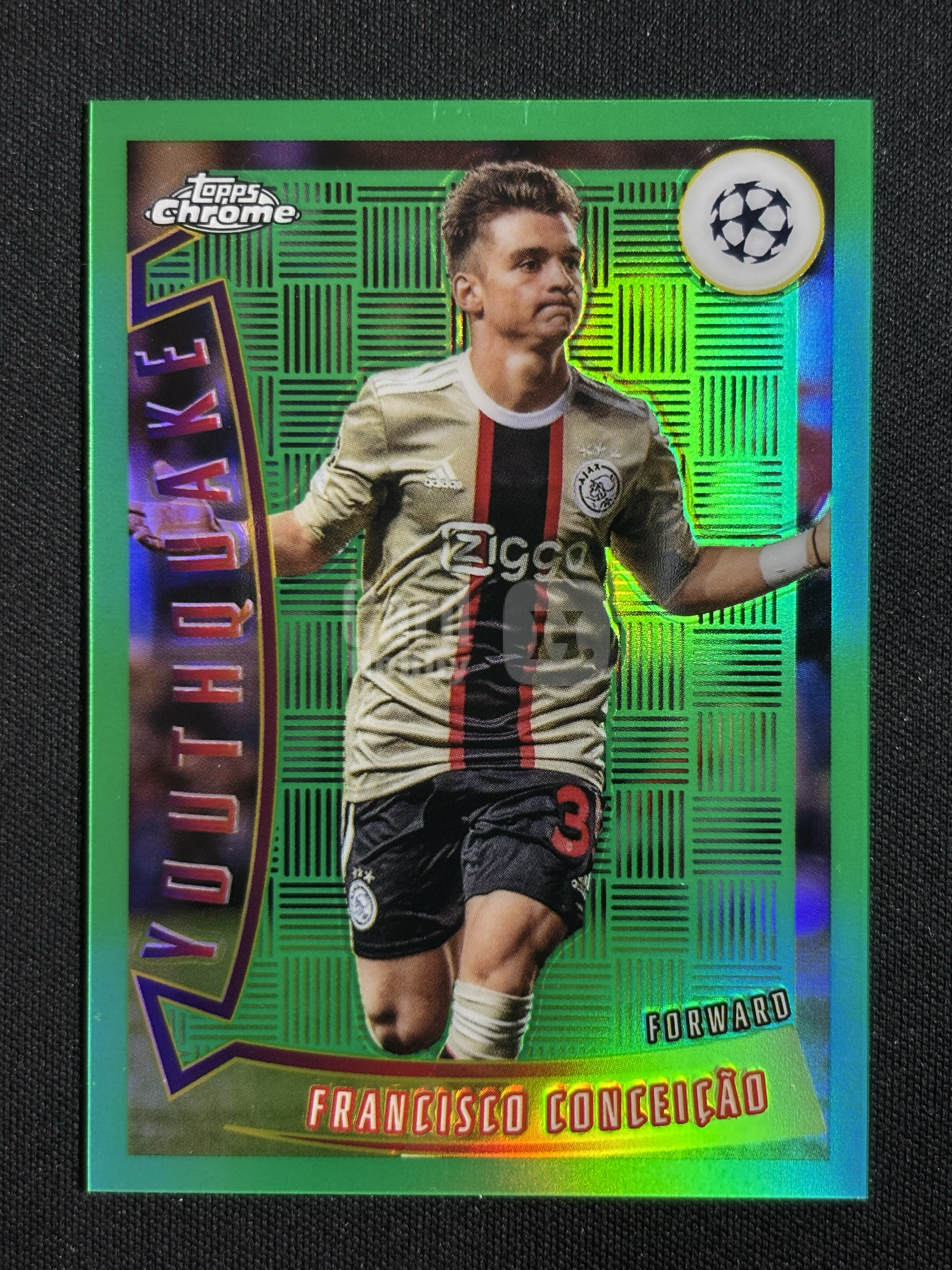 2022-23 Topps Chrome Francisco Conceição 「墨色拍卖」欧战TC 阿贾克斯 弗朗西斯科 孔塞桑 55/99 绿折 Youthquake 特卡 卡品如图 BCML