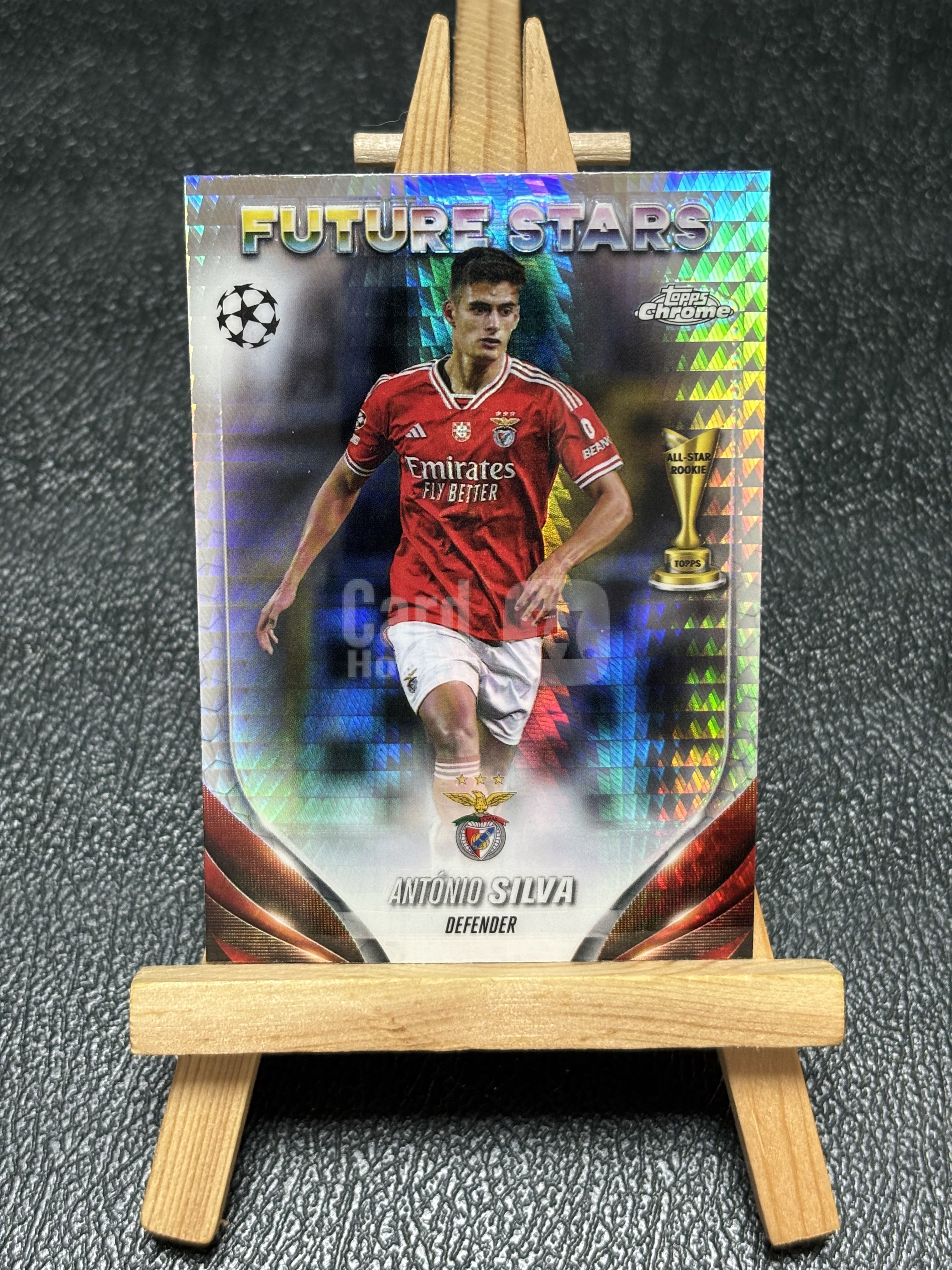 2024 Topps Chrome Antonio Silva 安东尼奥 席尔瓦 本菲卡 棱镜折 欧冠 银折 折射 实卡精美 收藏必备 卡品如图 七七代卖 ZQ7