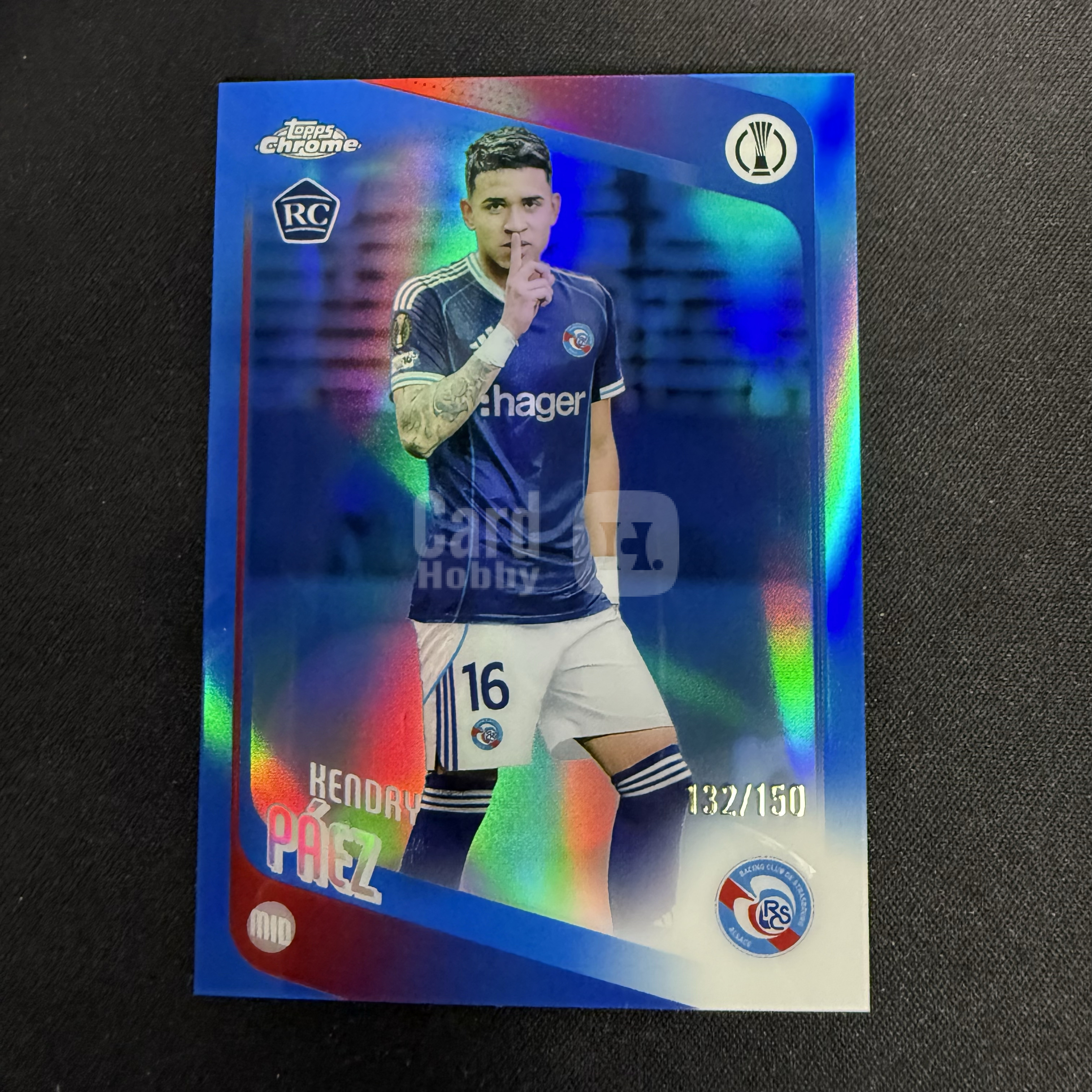 2025-26 Topps Chrome HENDRY PÁEZ RC 【SC拍卖】tc 肯尼迪派斯 斯特拉斯堡 新秀 132/150编 收藏必备(小骆)