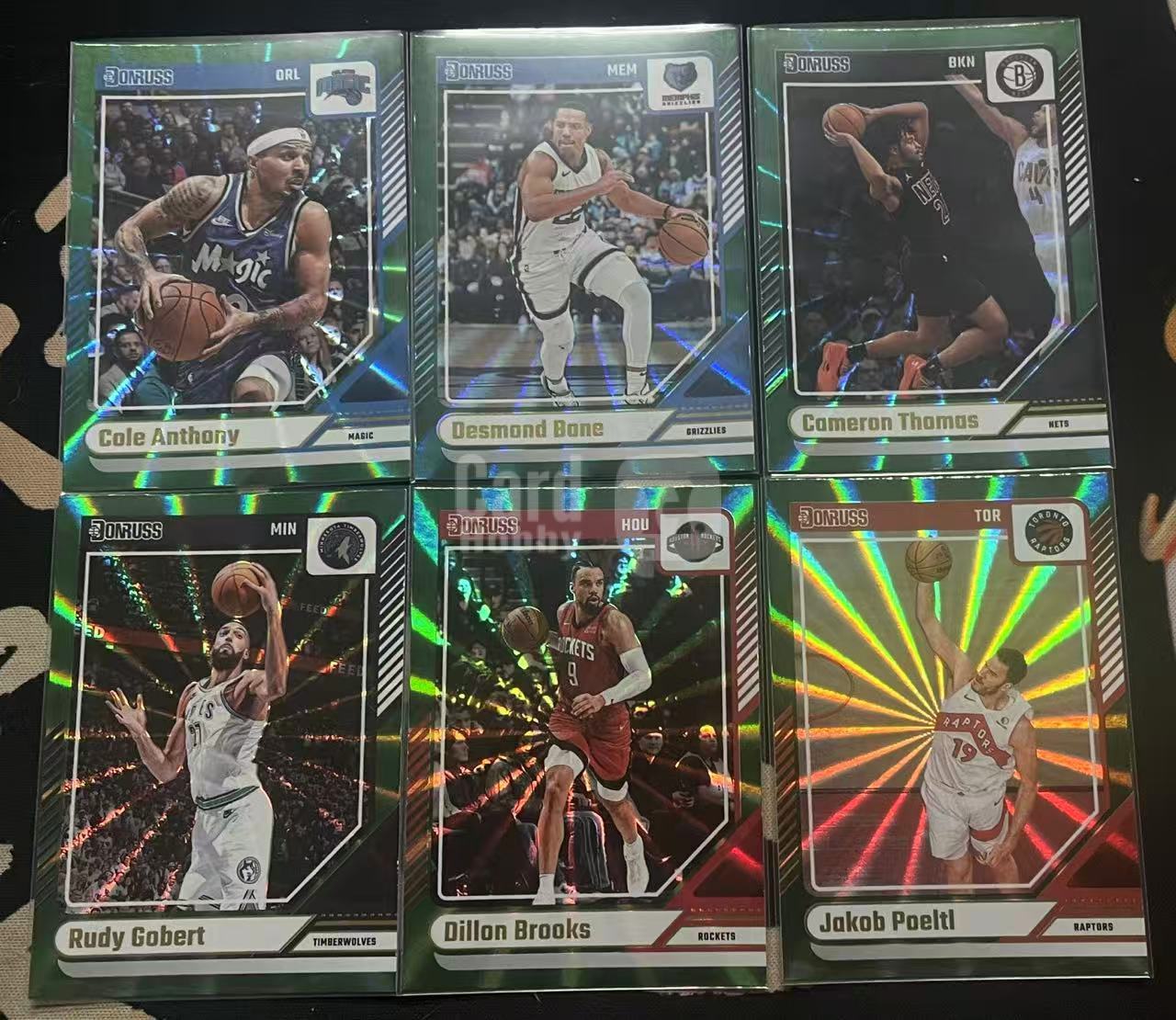 2024-25 Panini Donruss Desmond Bane 贝恩 科尔·安东尼 卡梅伦·托马斯 狄龙·布鲁克斯 戈贝尔 珀尔特尔 杜蕾斯 绿佛光 折射 打包 值得收藏(猴子卡社)