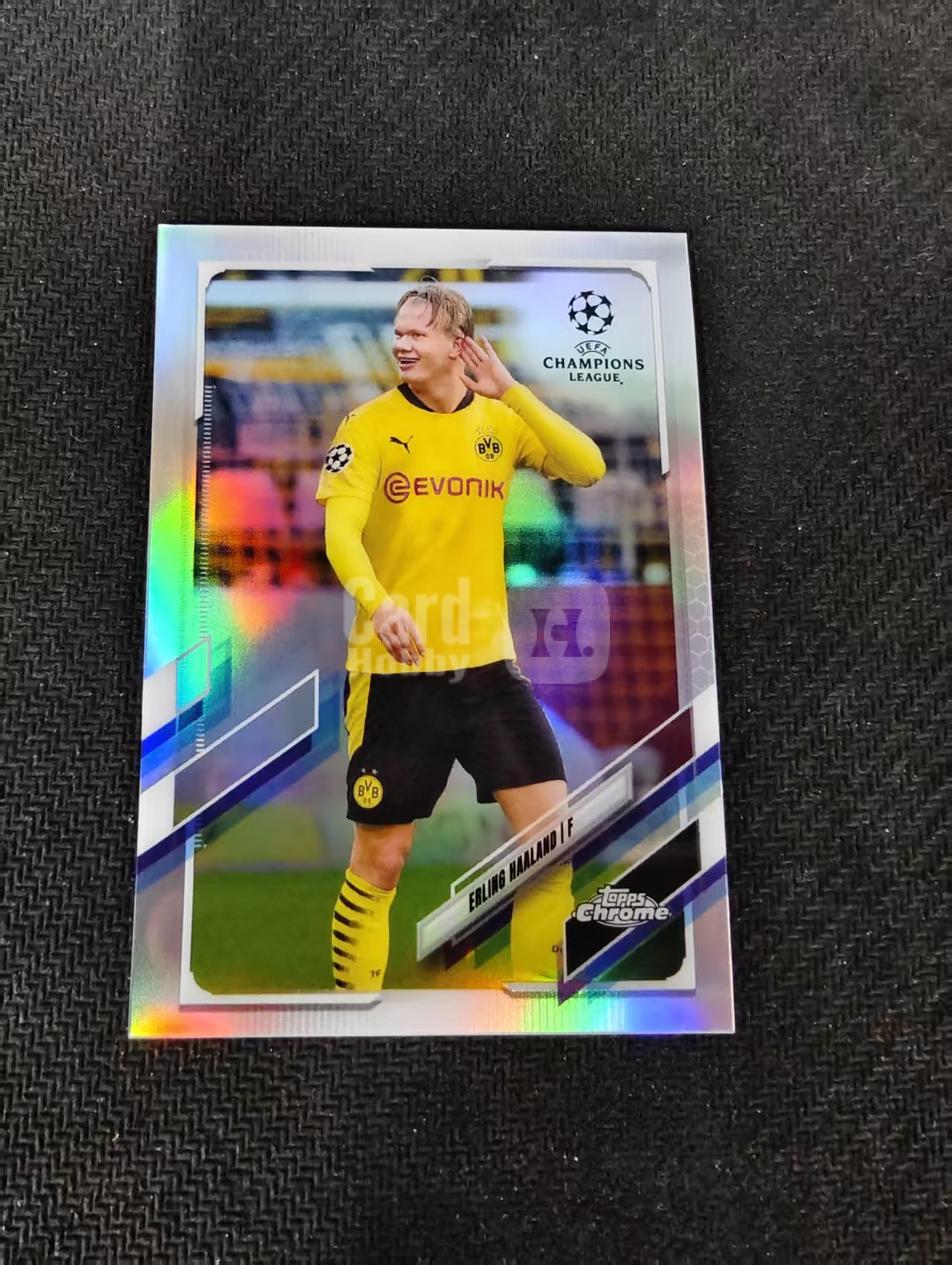 【可合并,不累计】2021 Topps Chrome Erling Haaland 哈兰德 挪威 曼城 多特蒙德 欧冠 银折 划痕 边角瑕疵 #49