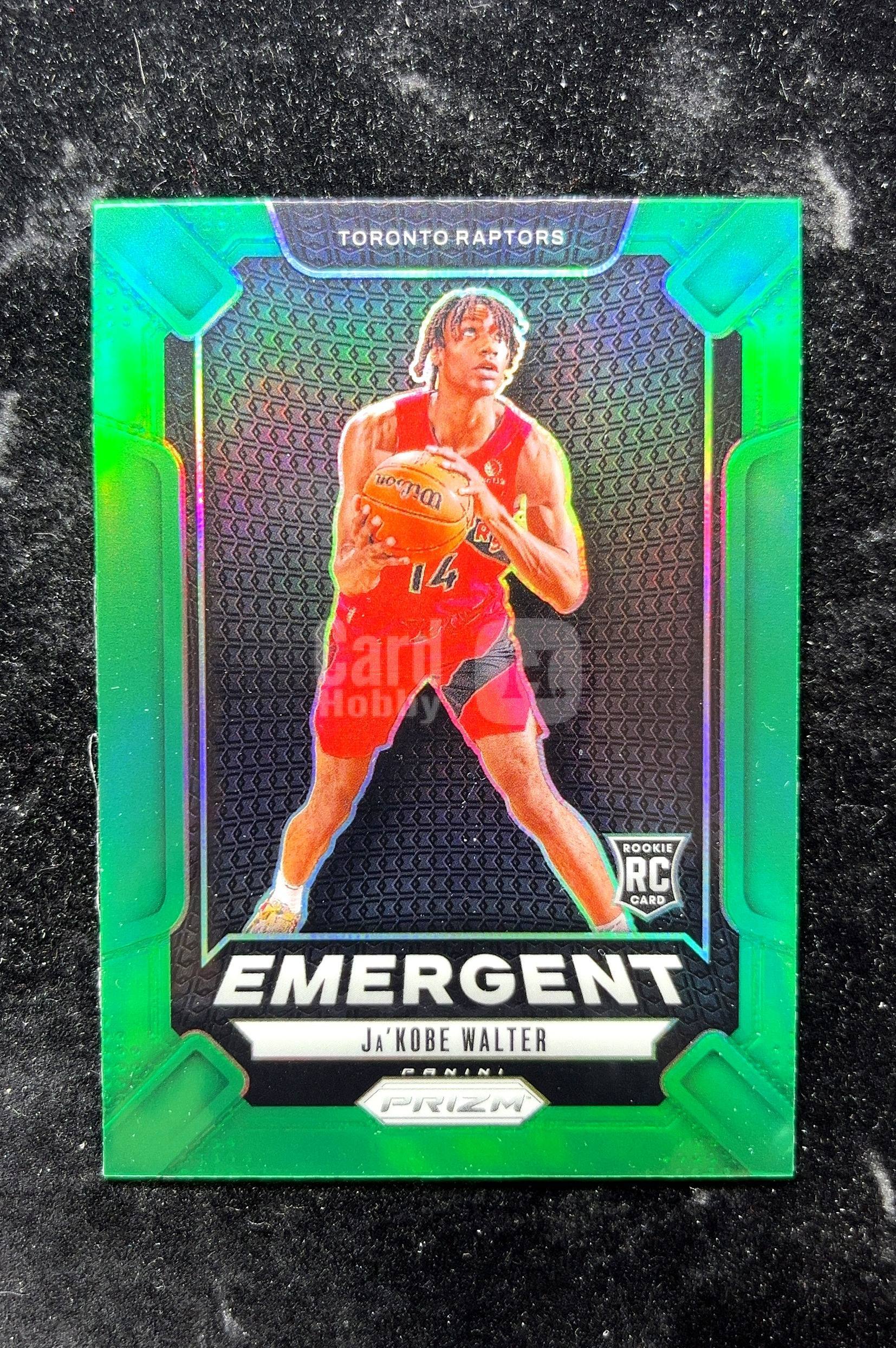 【小白1%代卖】2024 Panini Prizm Emergent 新兴 Ja'Kobe Walter 贾·科比·沃尔特 绿折 折射 新秀 RC 卡品如图 高价值 #27 Toronto 0702