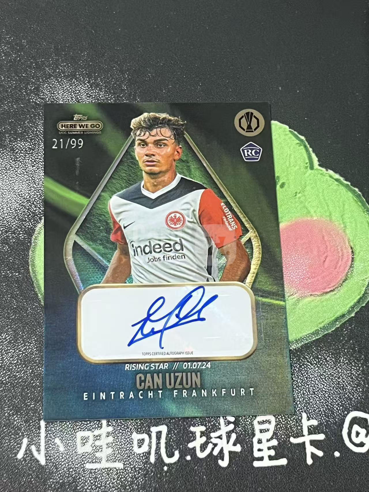 2024 Topps Topps Can Uzun 法兰克福 乌尊 新秀 RC 99编 签字 微瑕如图【ZYP代拍】LS90