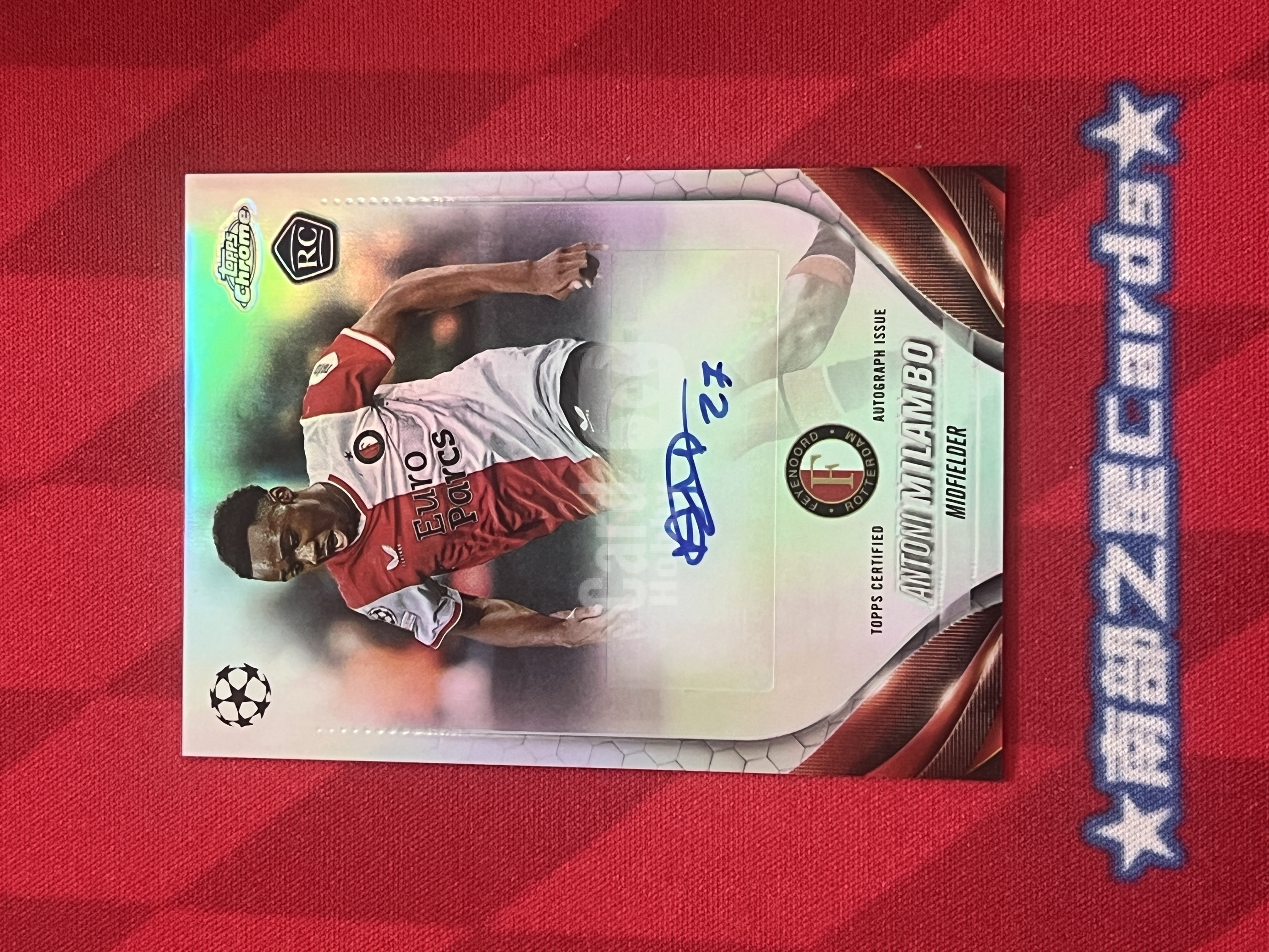 2023-24 Topps Chrome Antoni Milambo RC 新秀 安东尼 米兰博 荷兰 布伦特福德 签字 银折 UEFA 欧冠TC 微瑕如图【南部之星】PR
