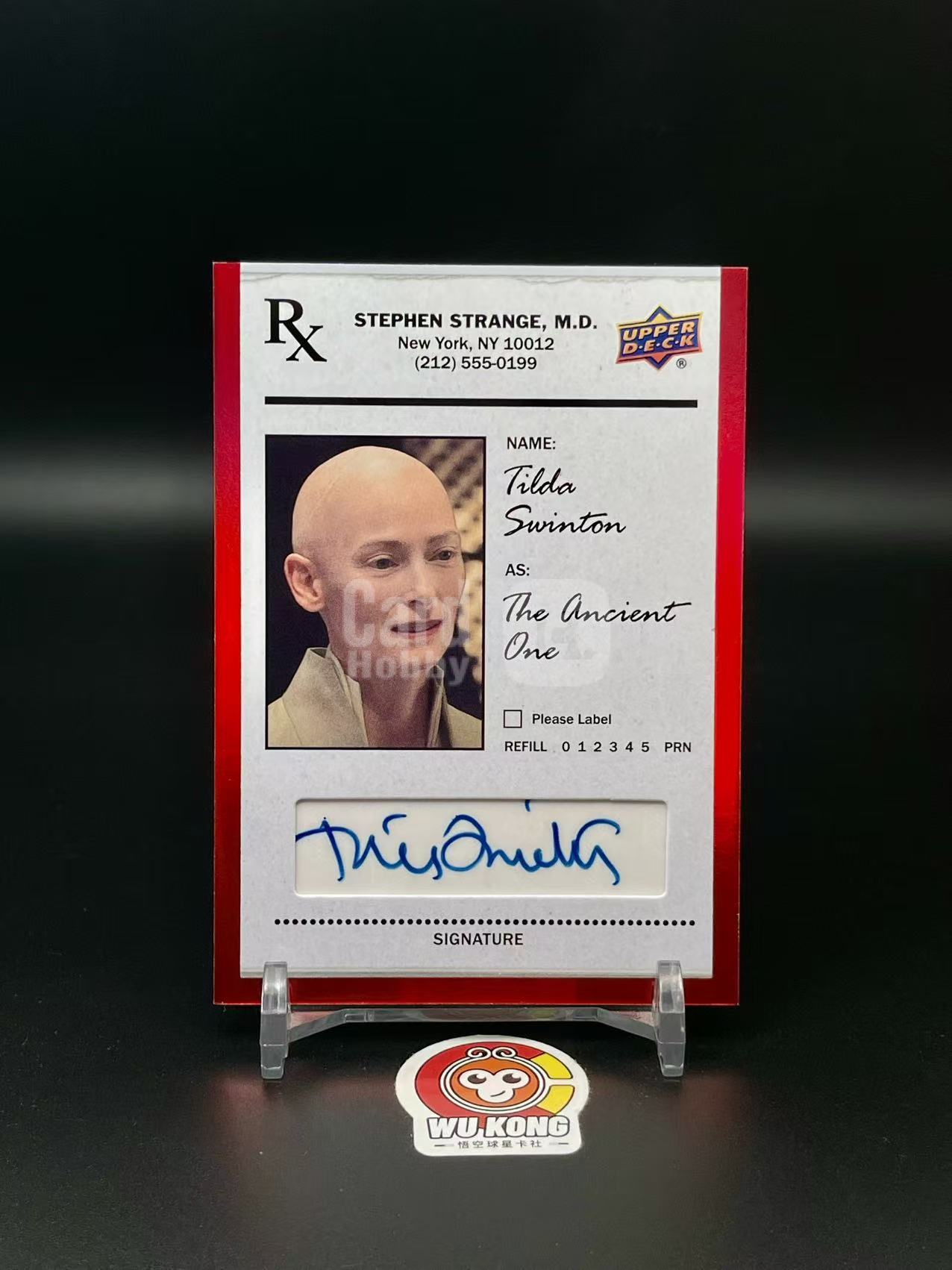 2016 Upper Deck MARVEL The Ancient One 漫威 奇异博士 蒂尔达・斯文顿 Tilda Swinton 饰演 古一法师 签名 签字卡 【悟空拍卖】wd
