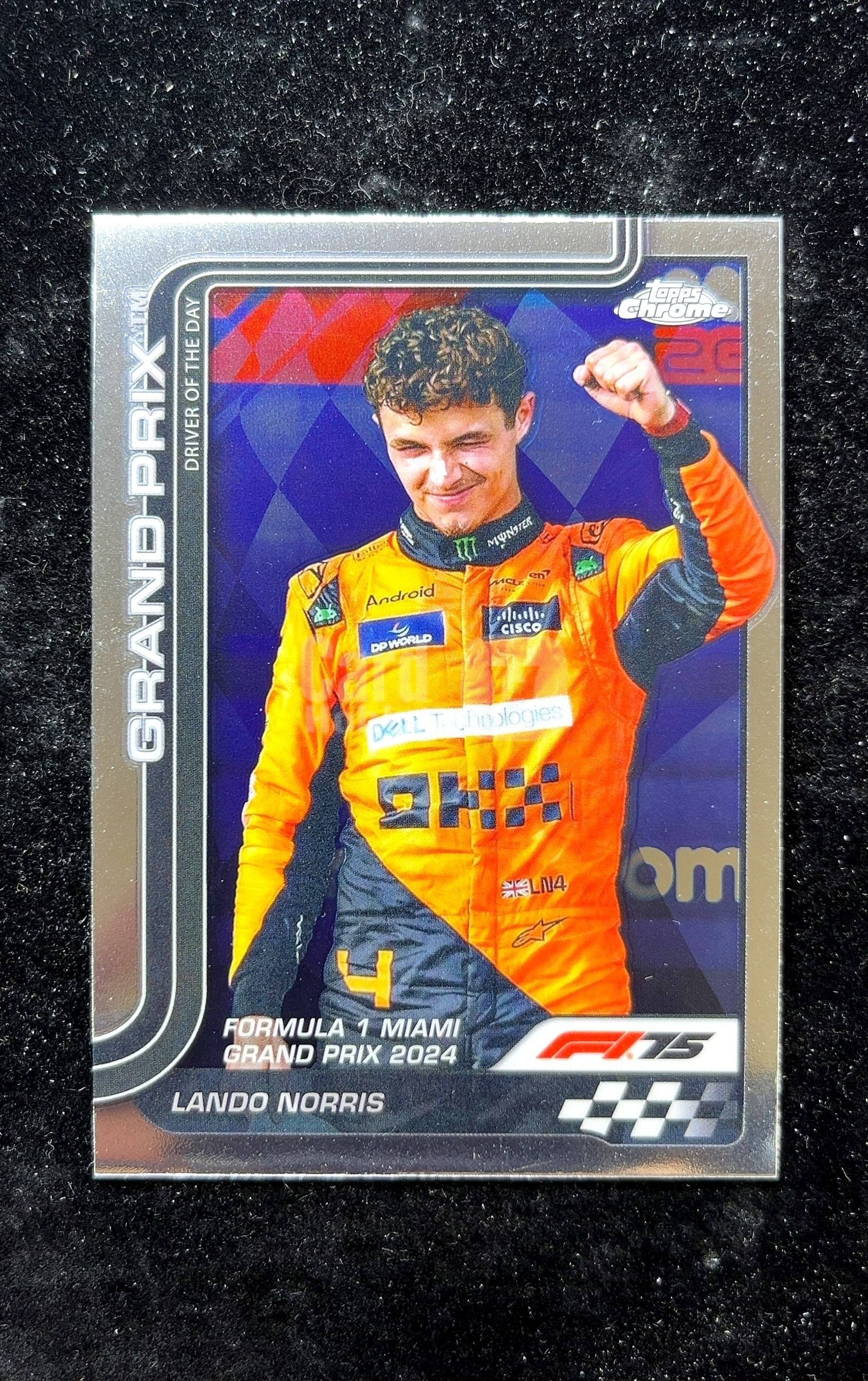 【小白1%代卖】2025 Topps Chrome Driver of the Day 当日最佳车手 Lando Norris 兰多·诺里斯 卡品如图 高价值 #127 McLaren F1 062