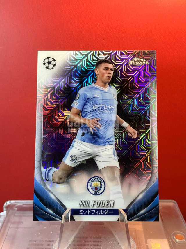 (老末精品代拍) E26 2024 Topps chrome 欧冠TC Phil Foden 菲儿 福登 英格兰 曼城 日版 银mojo折 凑套必备