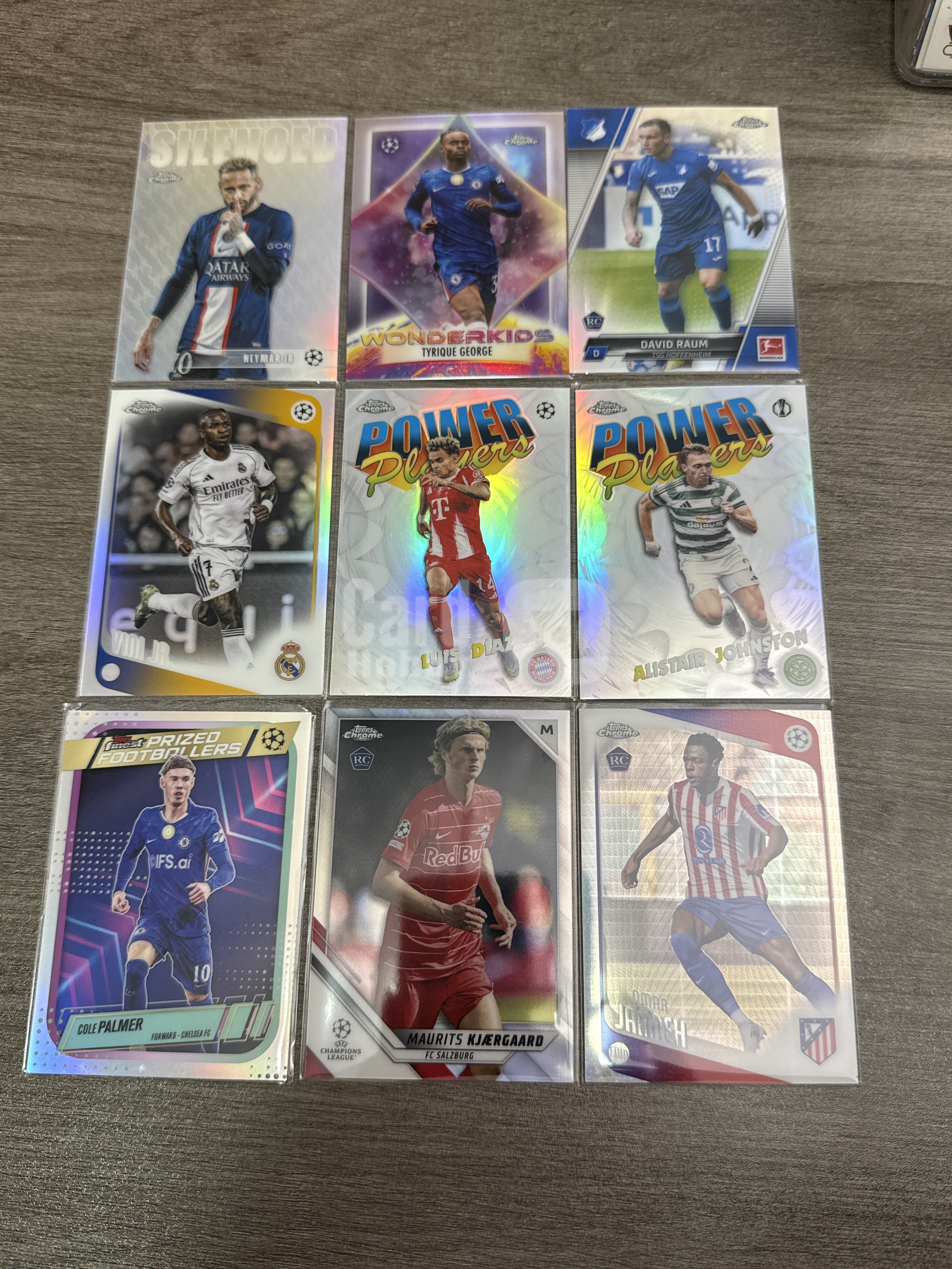 2026 Topps Chrome 欧冠 Neymar Jr. 【小v代拍】内马尔 “嘘”经典动作 蒂里克乔治 新秀 银折 多种特卡 折射 欧冠系列 卡品如图【3ool】y