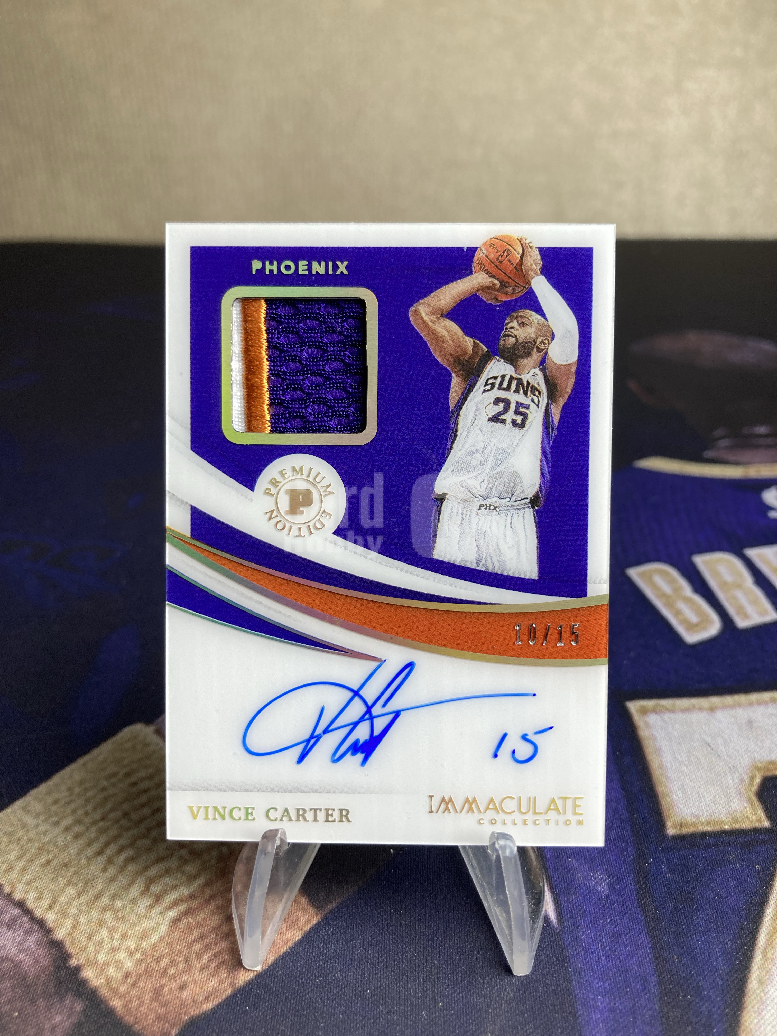 2020-21 Panini Immaculate Vince Carter 【星卡优转】imm系列 太阳 文斯 卡特 10/15编 签字 卡签 镜面 PA 暴力切割 专收必备 微瑕如图 杀菌