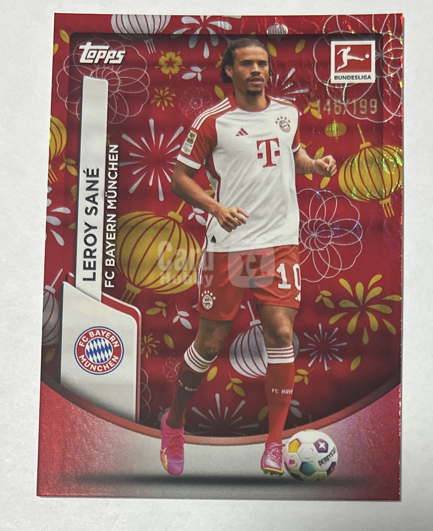 2024 Topps Chrome Leroy Sane 拜仁 萨内 199编 新春折 碧玉折 折射 德甲 卡品如图