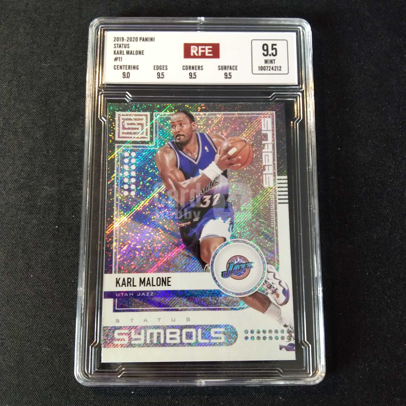 2019-20 Panini Status 马龙 评级卡 爵士 折射 实卡精美稀有 品质保障 投资收藏必备 保值回购 详情见说明 【蓝色星球】