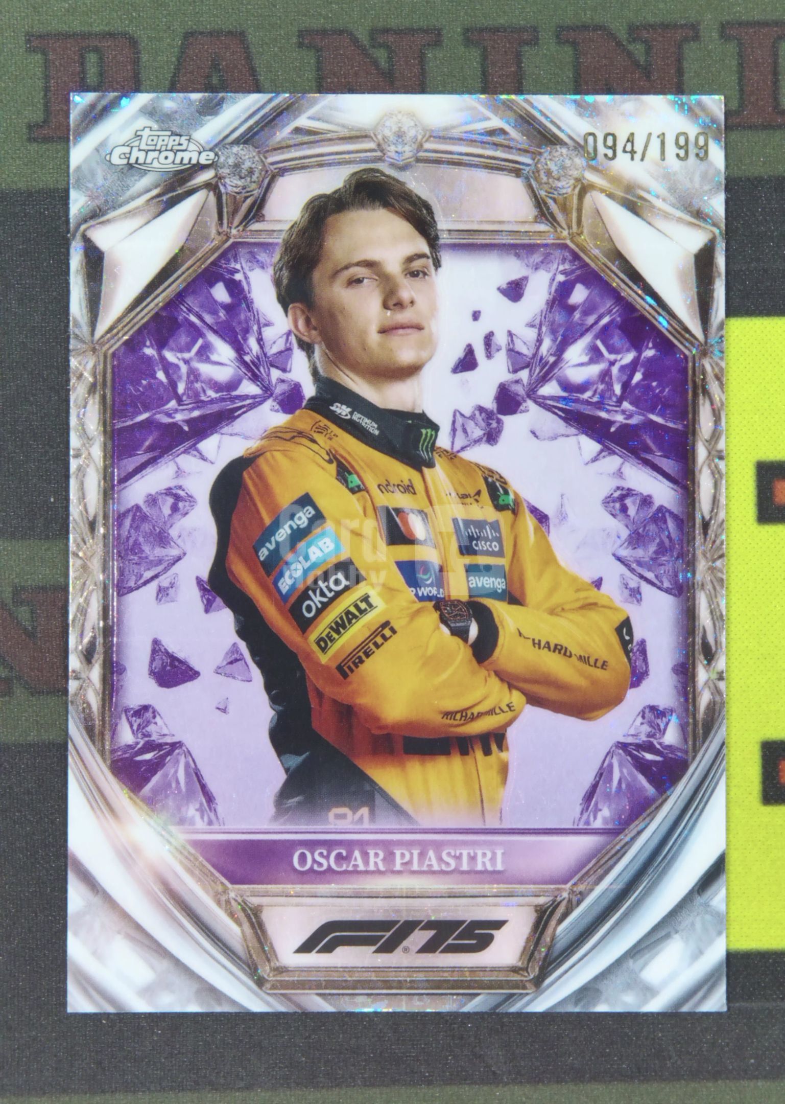 2025 Topps Chrome Oscar Piastri Nirvana Project 奥斯卡 皮亚斯特里 迈凯伦 094/199 紫折 紫碎钻 折射 钻石包 F1 TC 卡品如图 xu001